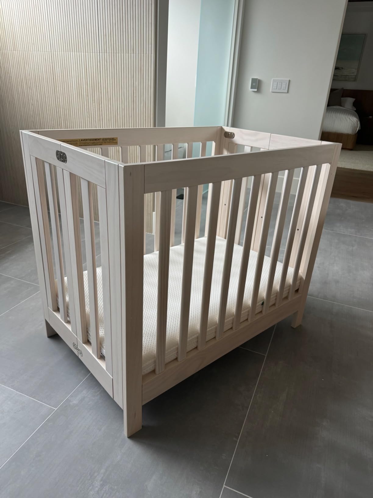 babyletto Origami Mini Portable Crib, GREENGUARD Certified Washed Natural customer photo 1