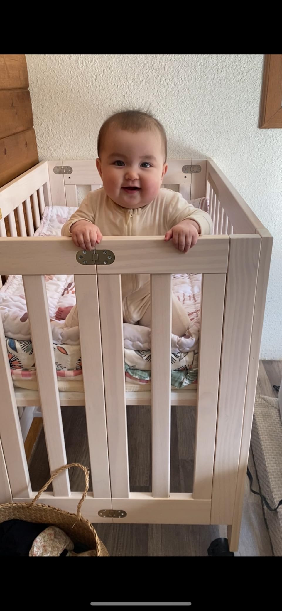 babyletto Origami Mini Portable Crib, GREENGUARD Certified Washed Natural customer photo 2