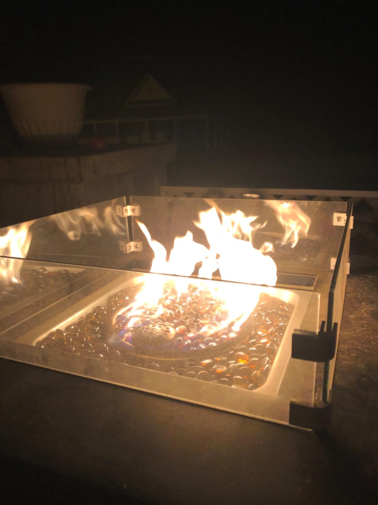 LEGACY HEATING 28in Gas Fire Pit Table, Outdoor Firepit, Black customer photo 1