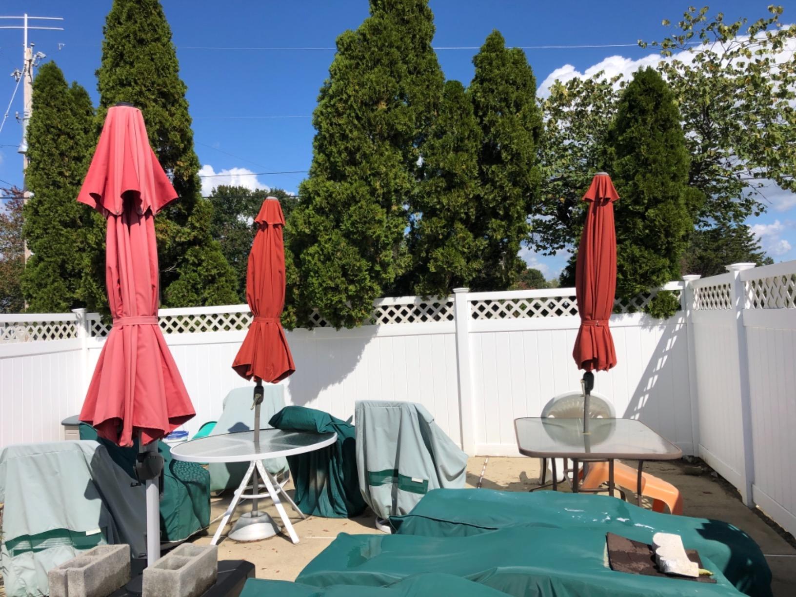 PURPLE LEAF Cantilever Patio Umbrell 11 FT Double Top, Turquoise Blue customer photo 1