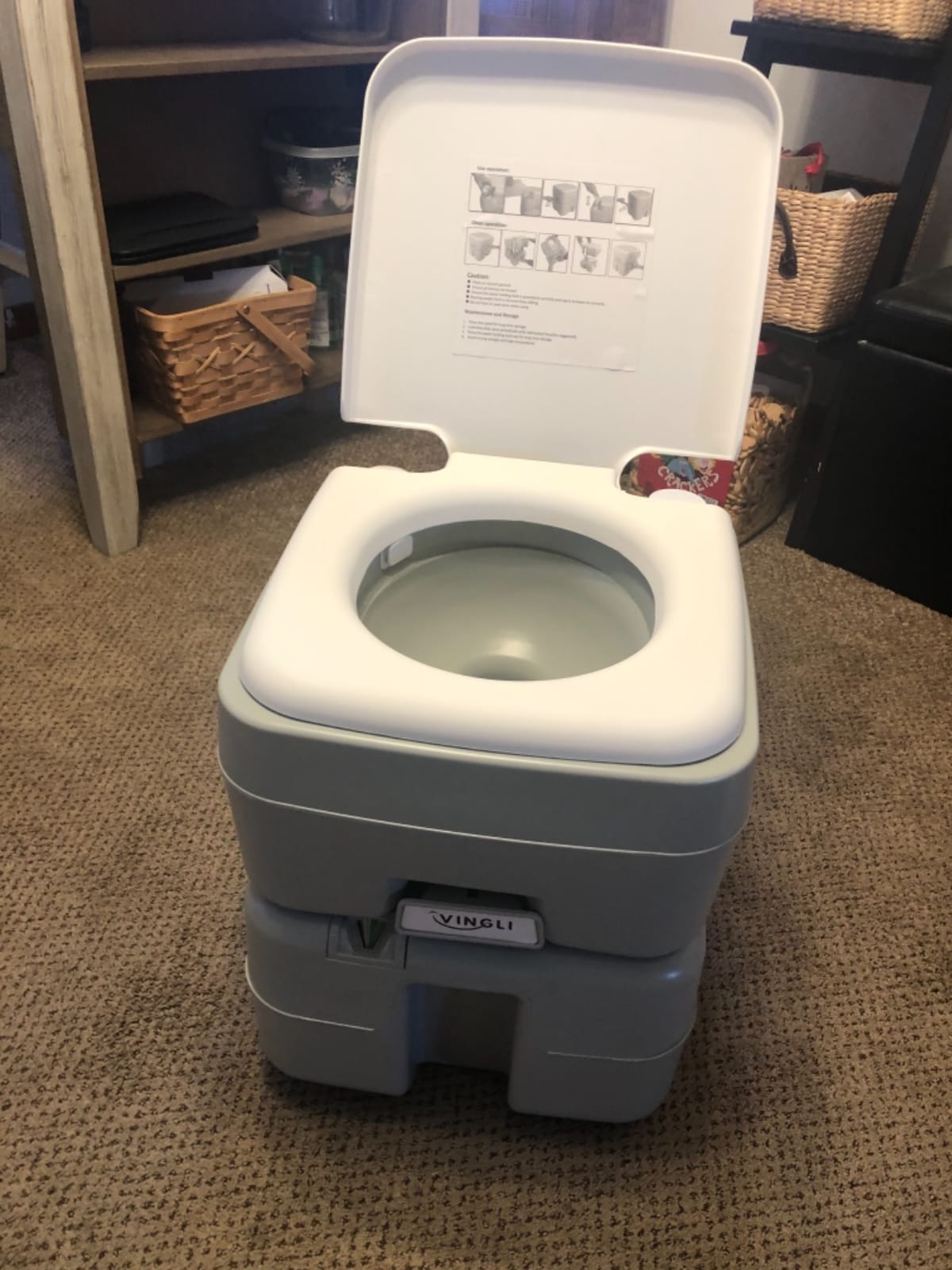 VINGLI Portable 5.3 Gallon Camping Toilet w/Carrying Bag,Large Capacity Tank for Camping,Boat/Truck customer photo 2