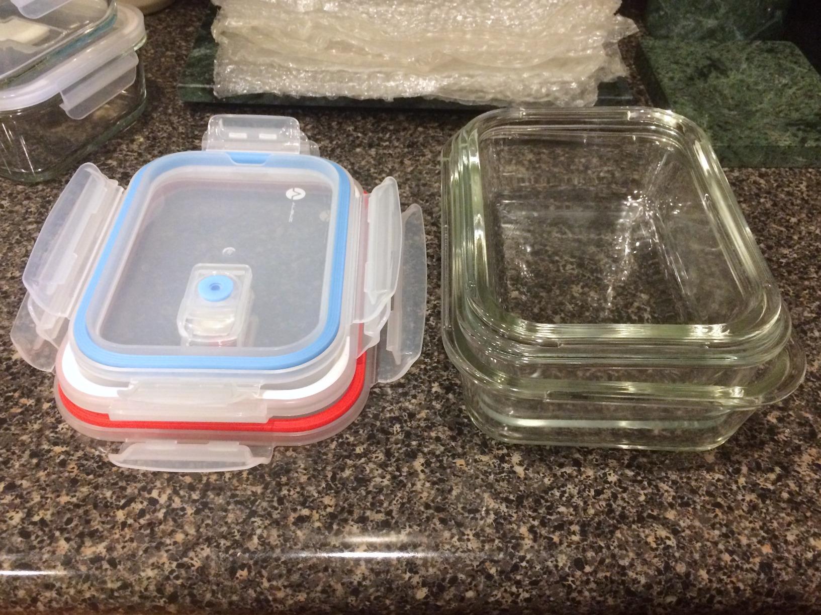 PrepNaturals 4 Pack 34oz Glass Meal Prep Containers - 3 Compartments customer photo 1