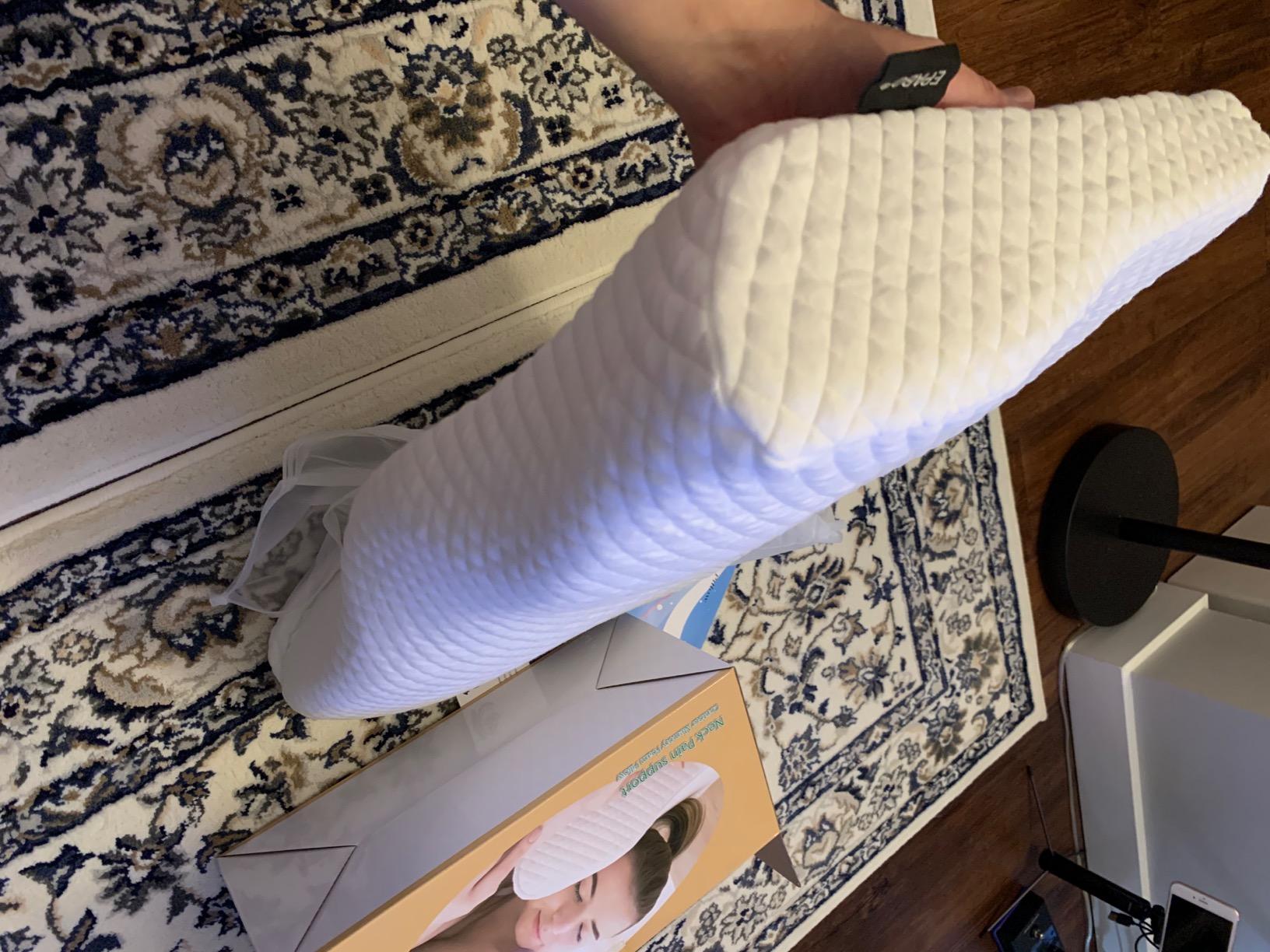 EPABO Contour Memory Foam Pillow Orthopedic Sleeping Pillows, Ergonomic Cervical Pillow for Neck Pain - for Side Sleepers, Back and Stomach Sleepers, Free Pillowcase Included (Firm & Queen) customer photo 1
