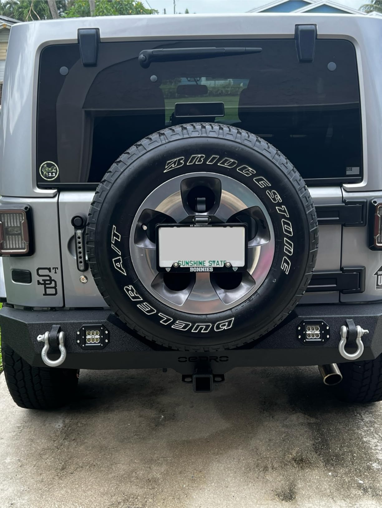 OEDRO Rear Bumper w/ 2 LED Lights Fits for 07-18 Jeep Wrangler JK 4Dr/ 2Dr customer photo 1