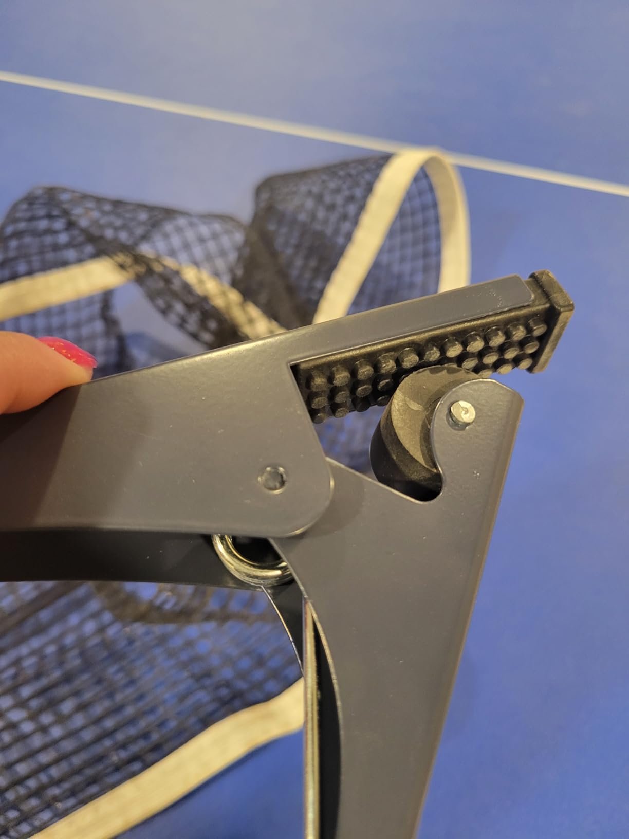 Comesee Kioos Collapsible Table Tennis Net Professional Steel Pingpong Net Clip Grip Mesh Training Competition Portable Tension Adjustable Post (Navy) customer photo 1