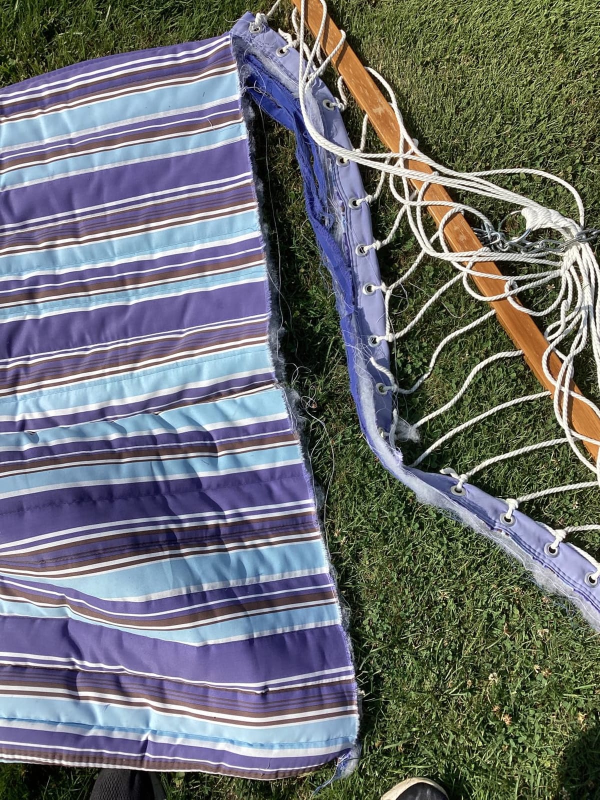 Sunnydaze Quilted Double Hammock for Outside with Pillow, Mountainside customer photo 2
