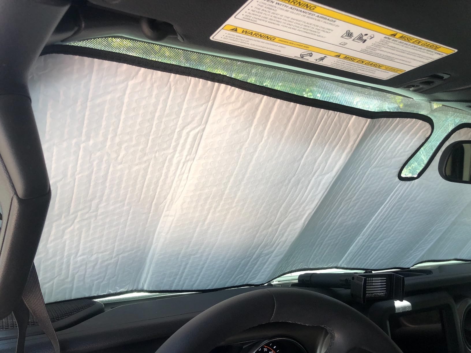 Windshield Sunshade Sun Shade Heat Shield Sun Visor Mat Compatible with Jeep Wrangler Rubicon Sahara TJ JK JKU 2 Door & 4 Door customer photo 1