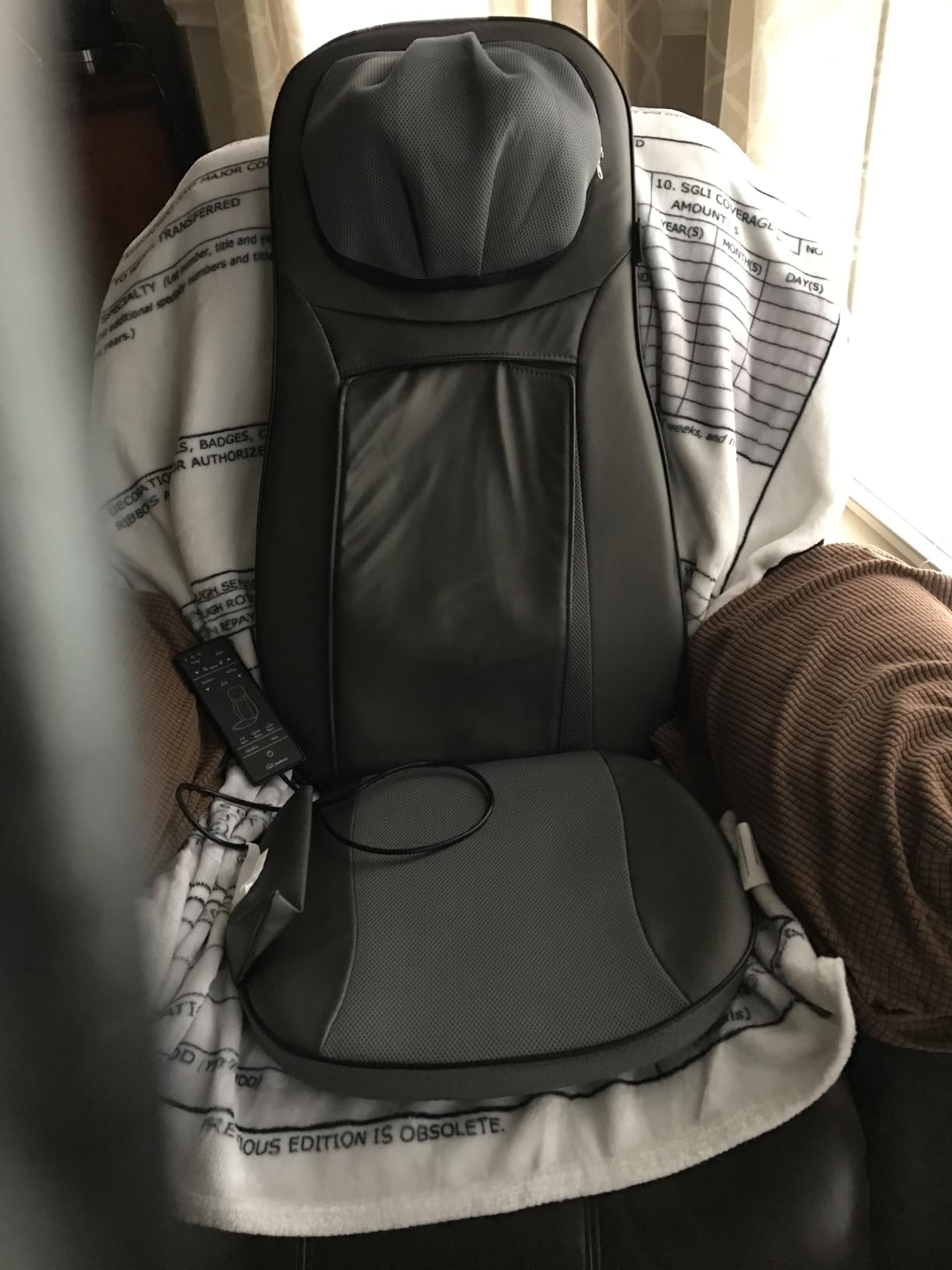 Snailax Shiatsu Neck & Back Massager with Heat Chair Pad Kneading Massage customer photo 1