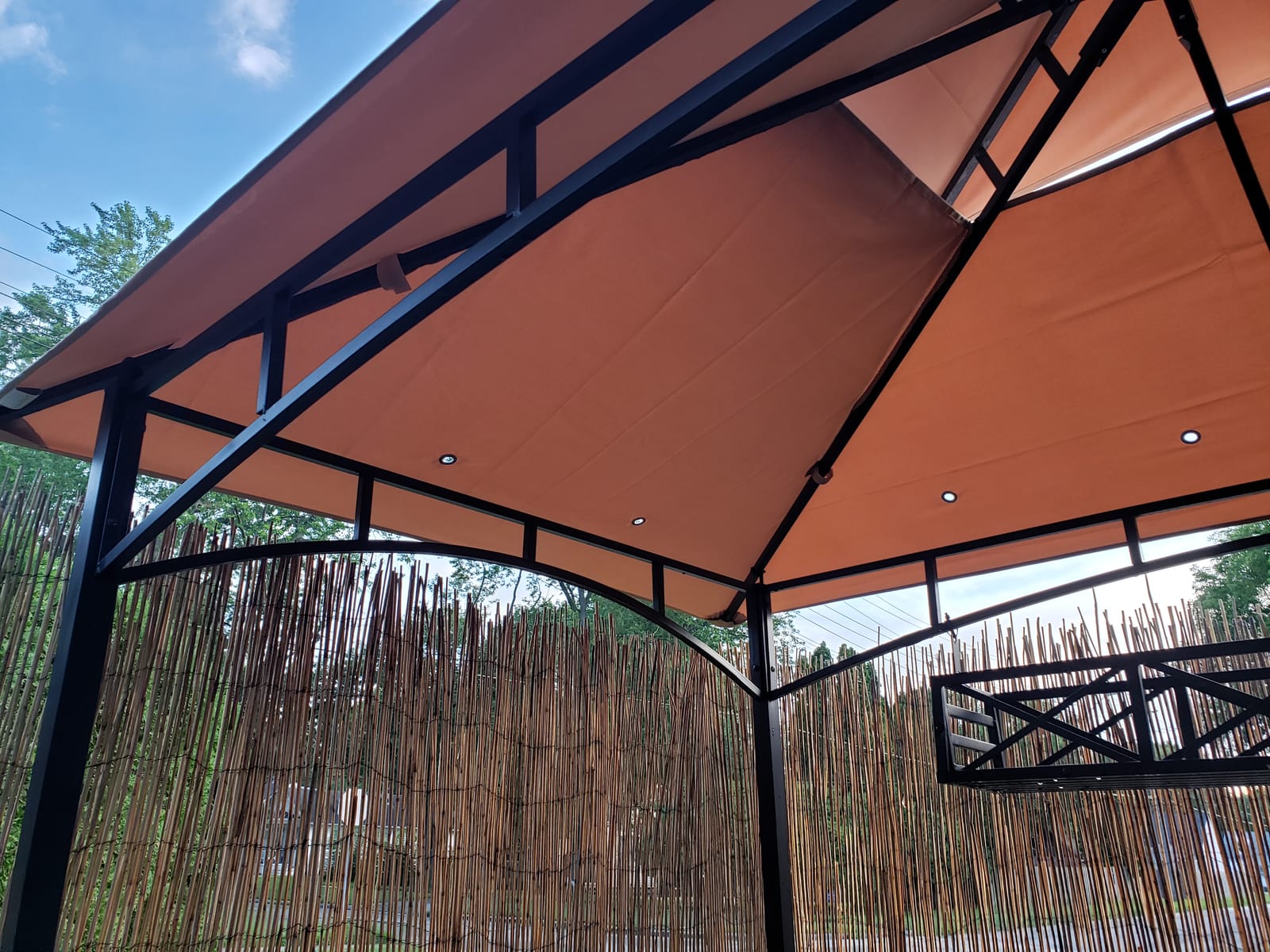 Garden Winds Custom Fit Replacement Canopy Top Cover Compatible with Aldi Gardenline Belavi 8' x 5' Grill Gazebo – Beige customer photo 2