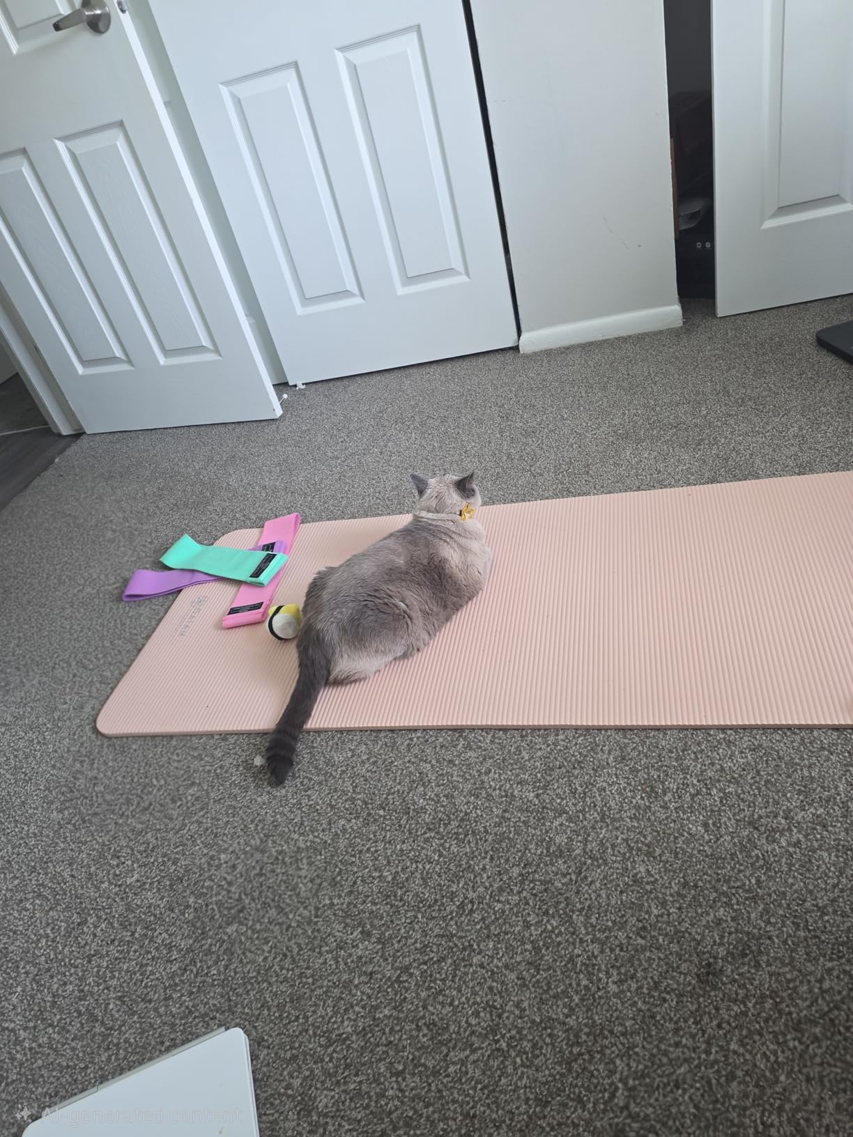 Gaiam Thick Yoga Mat, Exercise & Fitness Mat with Easy-Cinch Carrying Strap customer photo 1
