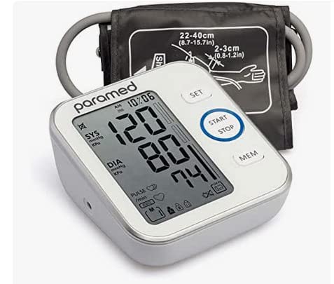 Paramed Blood Pressure Monitor - Bp Machine - Automatic Upper Arm Blood Pressure Cuff 8.7-16.5 inches - Large LCD Display 120 Sets Memory - Device Bag & Batteries Included customer photo 2