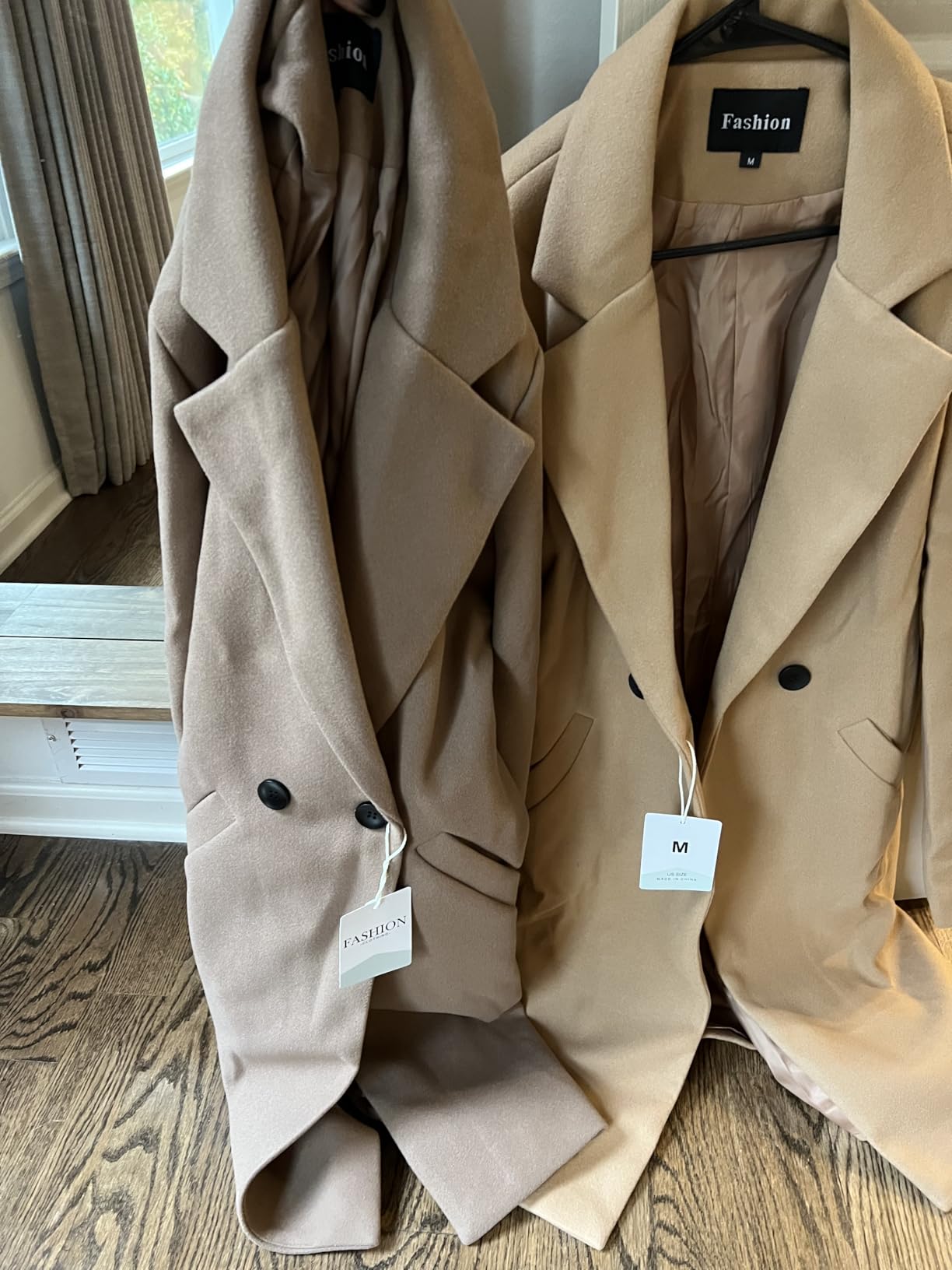 Tanming Women's Wool Pea Coats Long Trench Coats Jackets customer photo 2