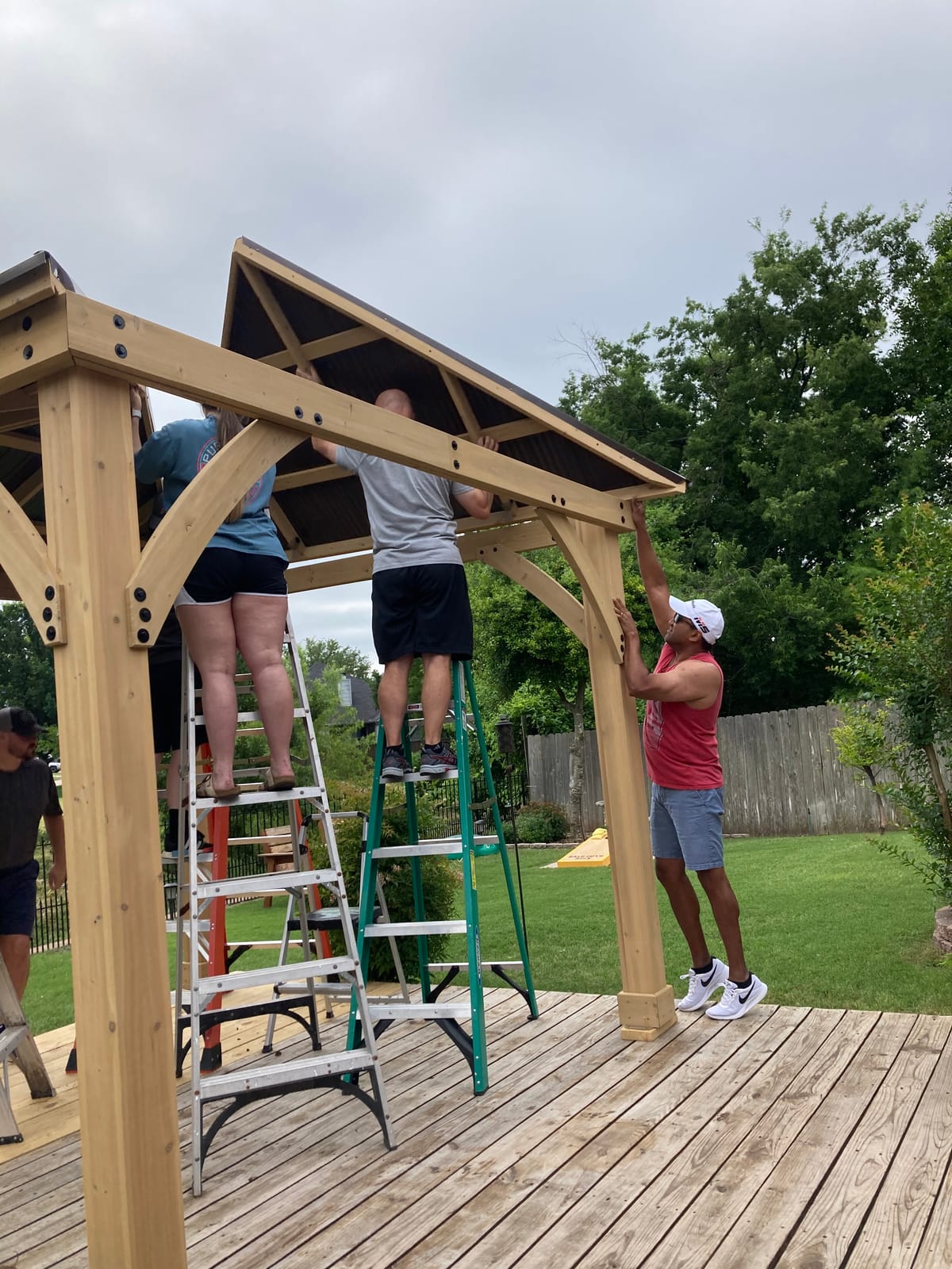Yardistry 12 x 14 Meridian Cedar Gazebo Pavilion for Patios, Decks, Garden, Backyard, Durable, Aluminum Roof customer photo 1