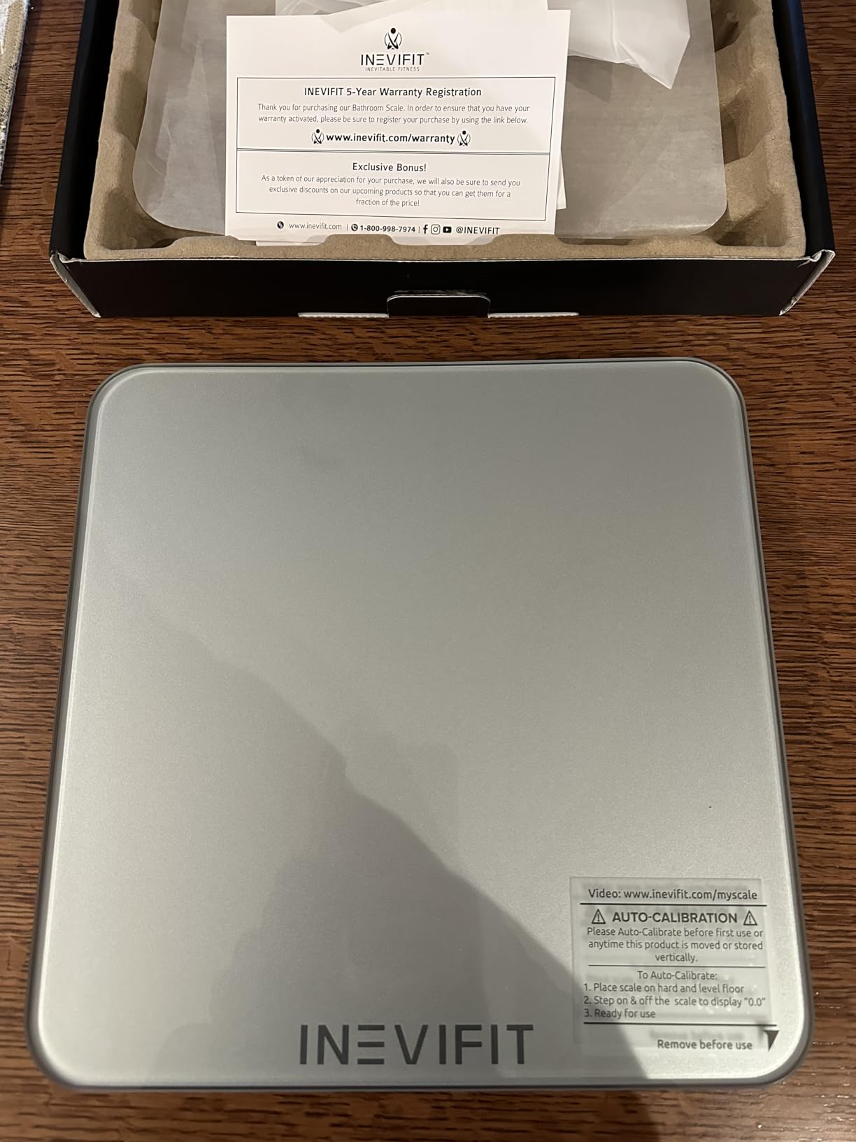 INEVIFIT Premium Bathroom Scale, Highly Accurate Digital Bathroom Body Scale, Measures Weight up to 400 lbs. Includes Batteries customer photo 1
