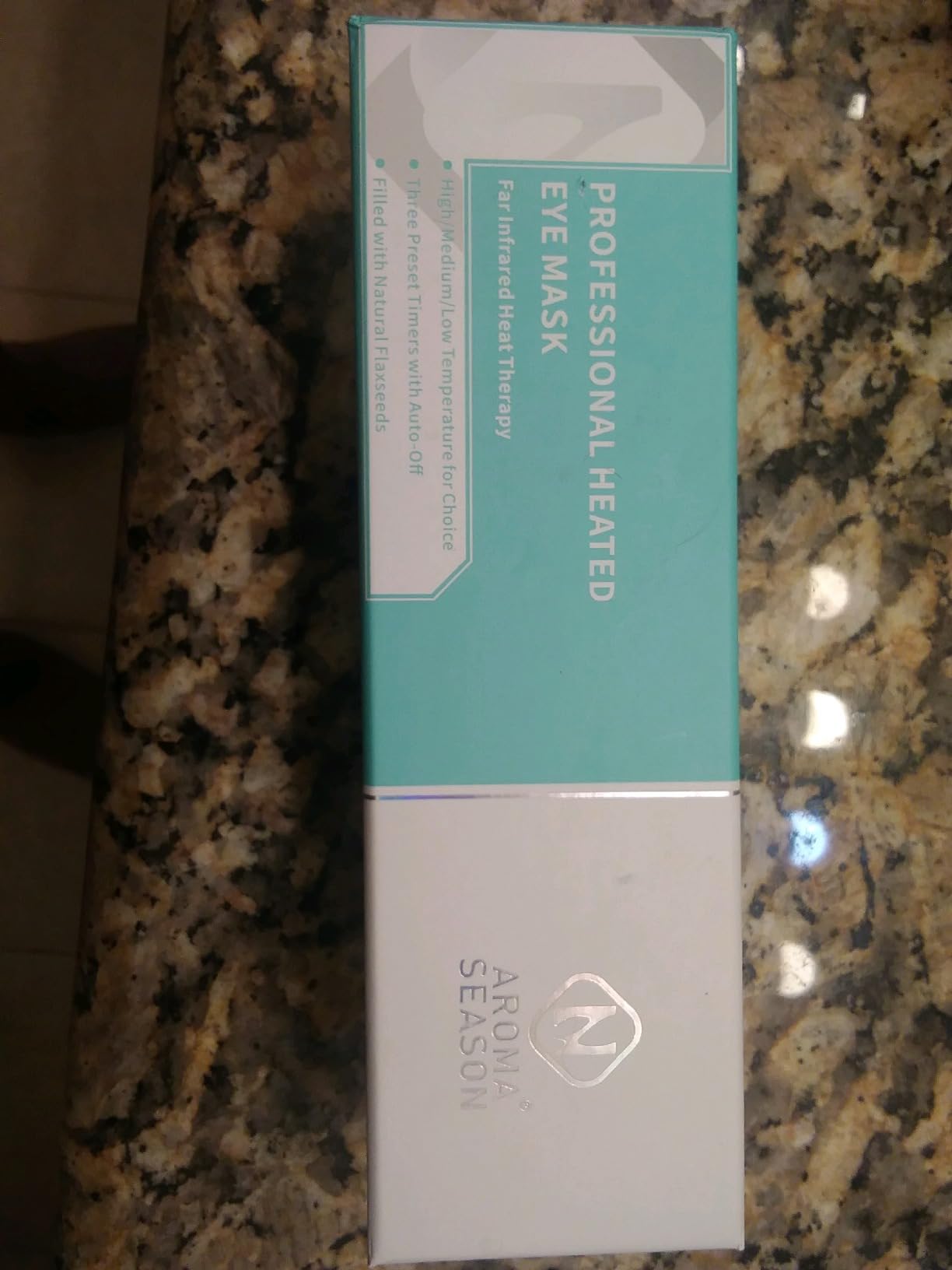 Aroma Season Heated Eye Mask for Dry Eyes, Warm Eye Compress with Flaxseed for MGD, Dry Eye Syndrome, Chalazion Blepharitis Stye Eye Treatment, Steam Moist to Unclog Glands (Blue) customer photo 1