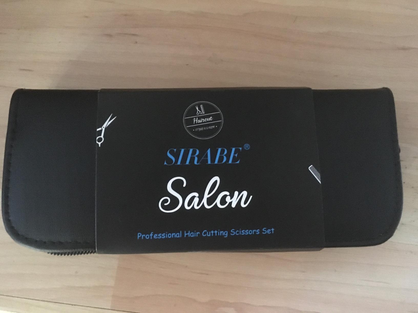 Sirabe 10 PCS Hair Cutting Scissors Set, Professional Haircut Scissors Kit with Cutting Scissors, Thinning Shears, Comb, Cape, Clips, Black Hairdressing Texturizing Shears Set for Barber, Salon, Home customer photo 2