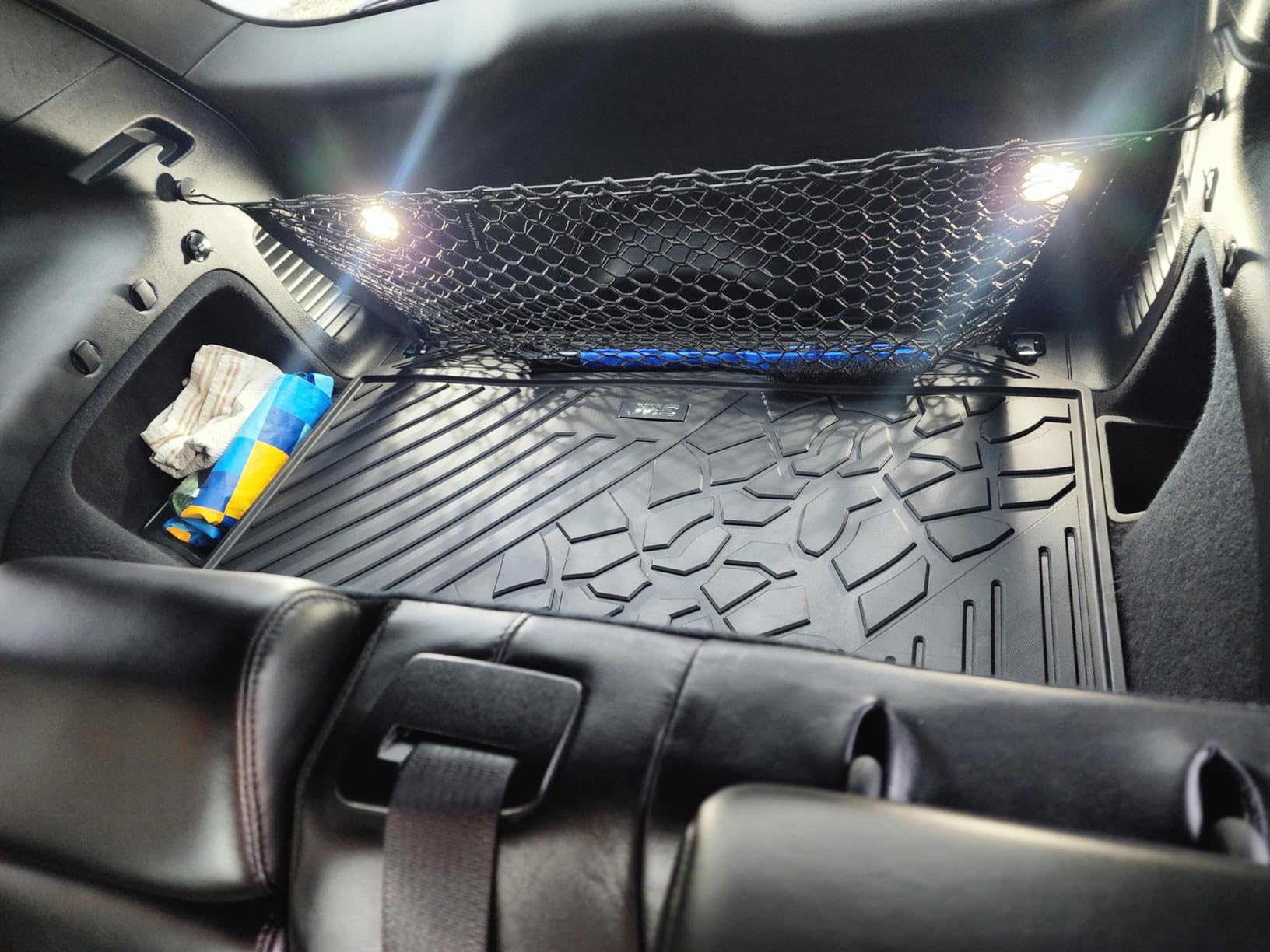 3W Floor Mats & Cargo Liner Fit for Jeep Grand Cherokee 2016-2021/ Grand Cherokee WK 2022 2023 (Non L), TPE All Weather Custom Fit 1st and 2nd Rows Car Mats and Trunk Liner, Black customer photo 2