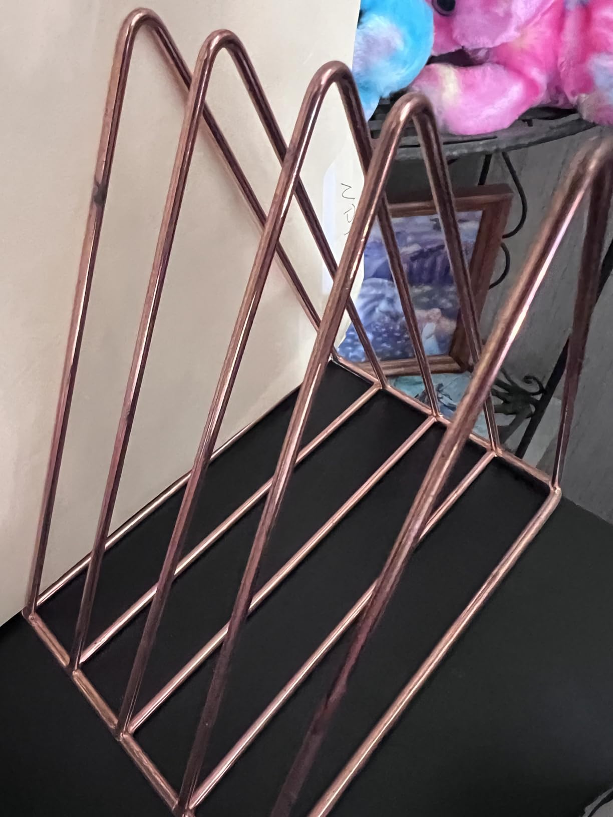 Sooyee 9 Slot Gold Magazine Holder, Desktop File Sorter Organizer customer photo 2