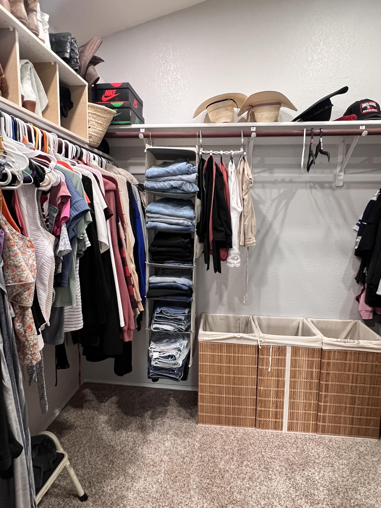 YOUDENOVA Hanging Closet Organizer and Storage, 6-Shelf, Grey customer photo 1