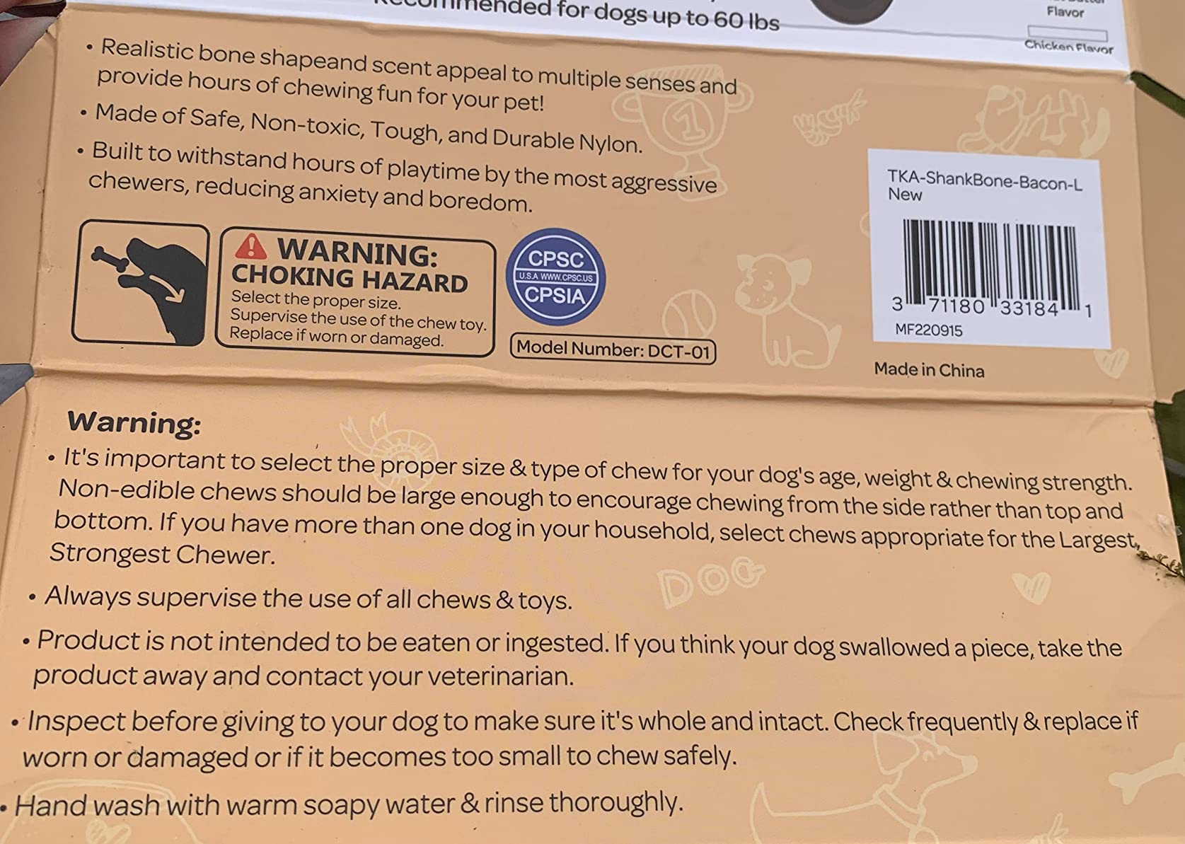 Tikaton Indestructible Dog Chew Toys for Aggressive Chewers, Beef Flavor Durable Dog Teething Chew Toys Bones for Large/Medium/Small Puppies customer photo 2