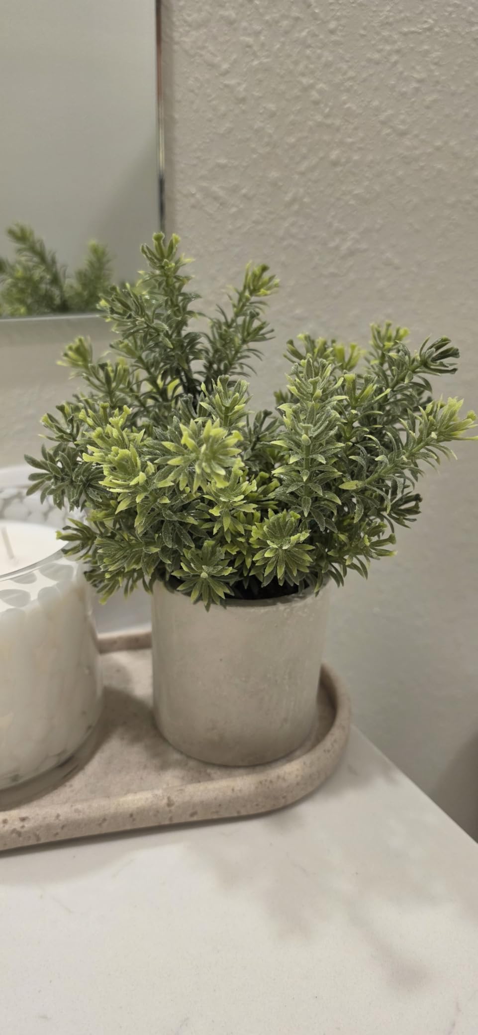 Der Rose 3 Pack Fake Plants Artificial Plants for Office Bathroom Decor customer photo 1