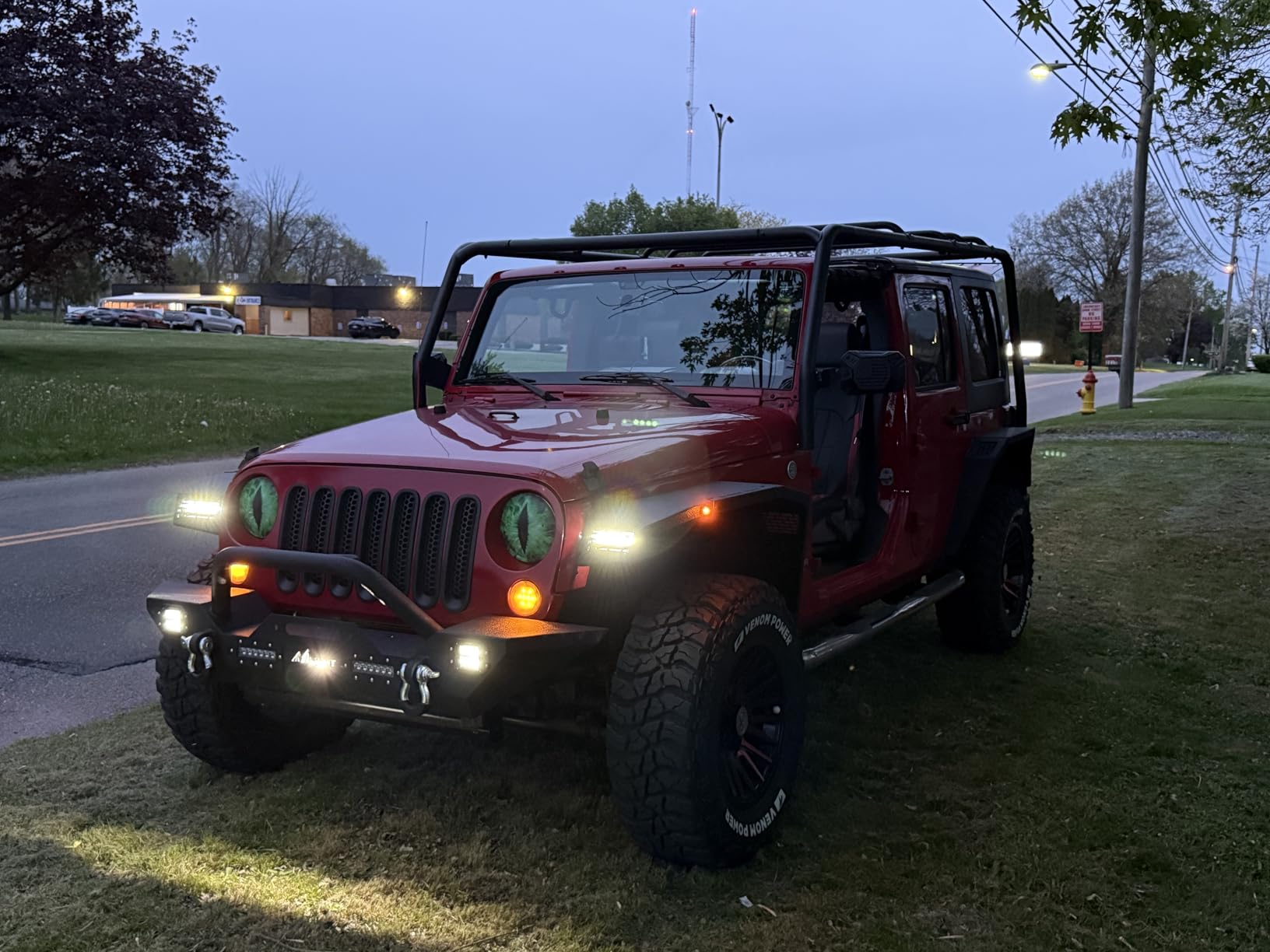 Nilight Front Bumper Compatible for 2007 2008 2009 2010 2011 2012 2013 2014 2015 2016 2017 2018 Jeep Wrangler JK/JKU Rock Crawler Winch Plate customer photo 2