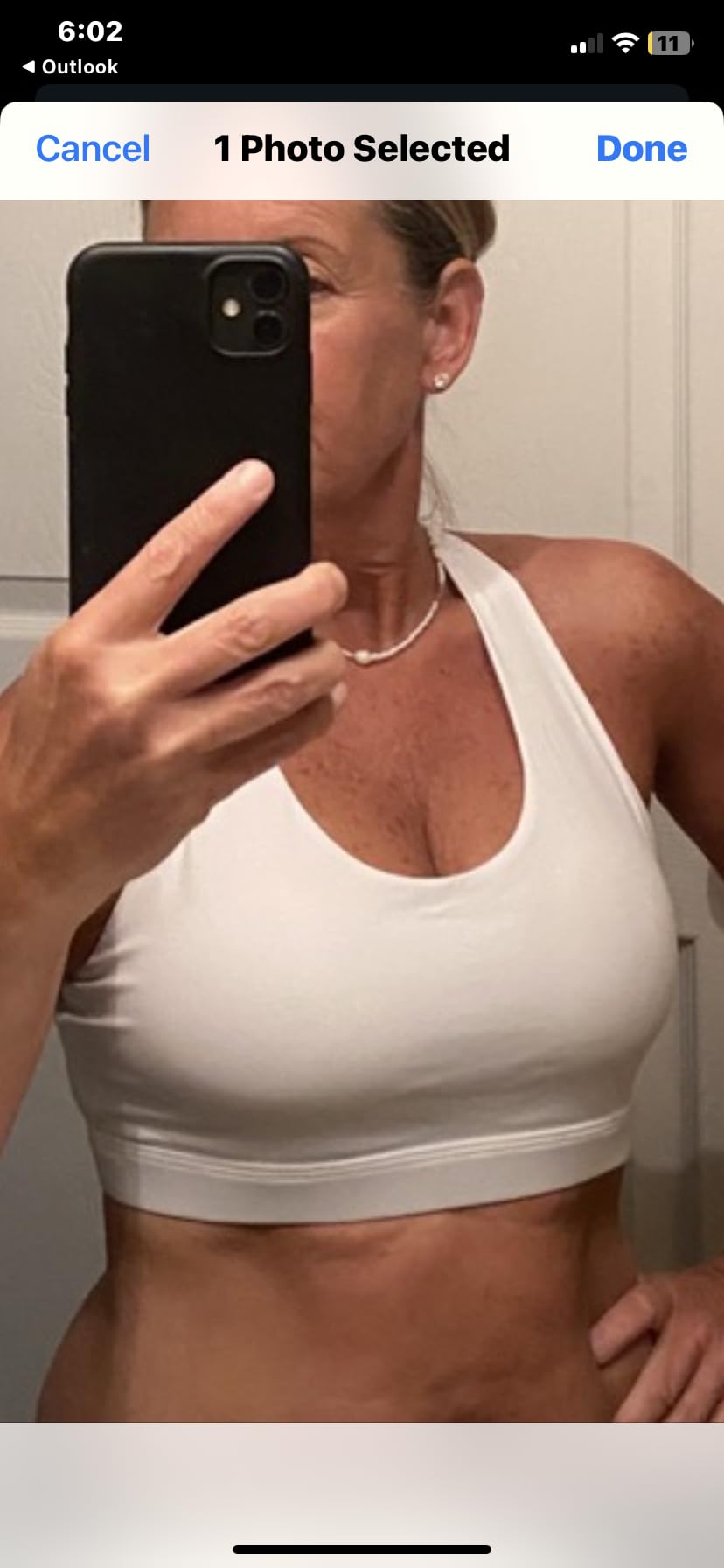 RUNNING GIRL Sports Bras for Women,Padded Strappy Sports Bras Criss-Cross Back Medium Support Sports Bras with Removable Cups customer photo 2