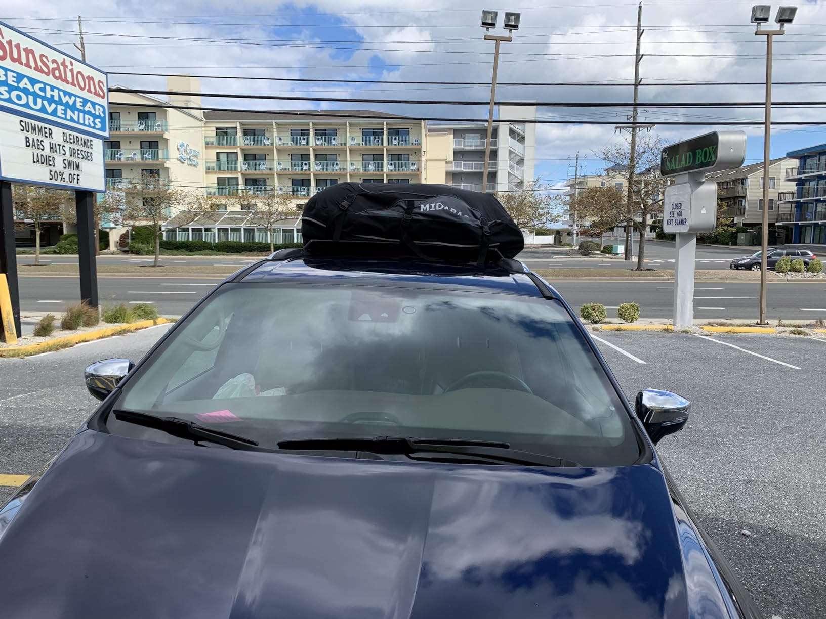 MIDABAO 20 Cubic Waterproof Duty Car Roof Top Carrier-Car Cargo Roof Top Bag, Waterproof & Coated Zippers includes Anti Slip Mat with or without Racks (20 Cubic Feet) customer photo 2