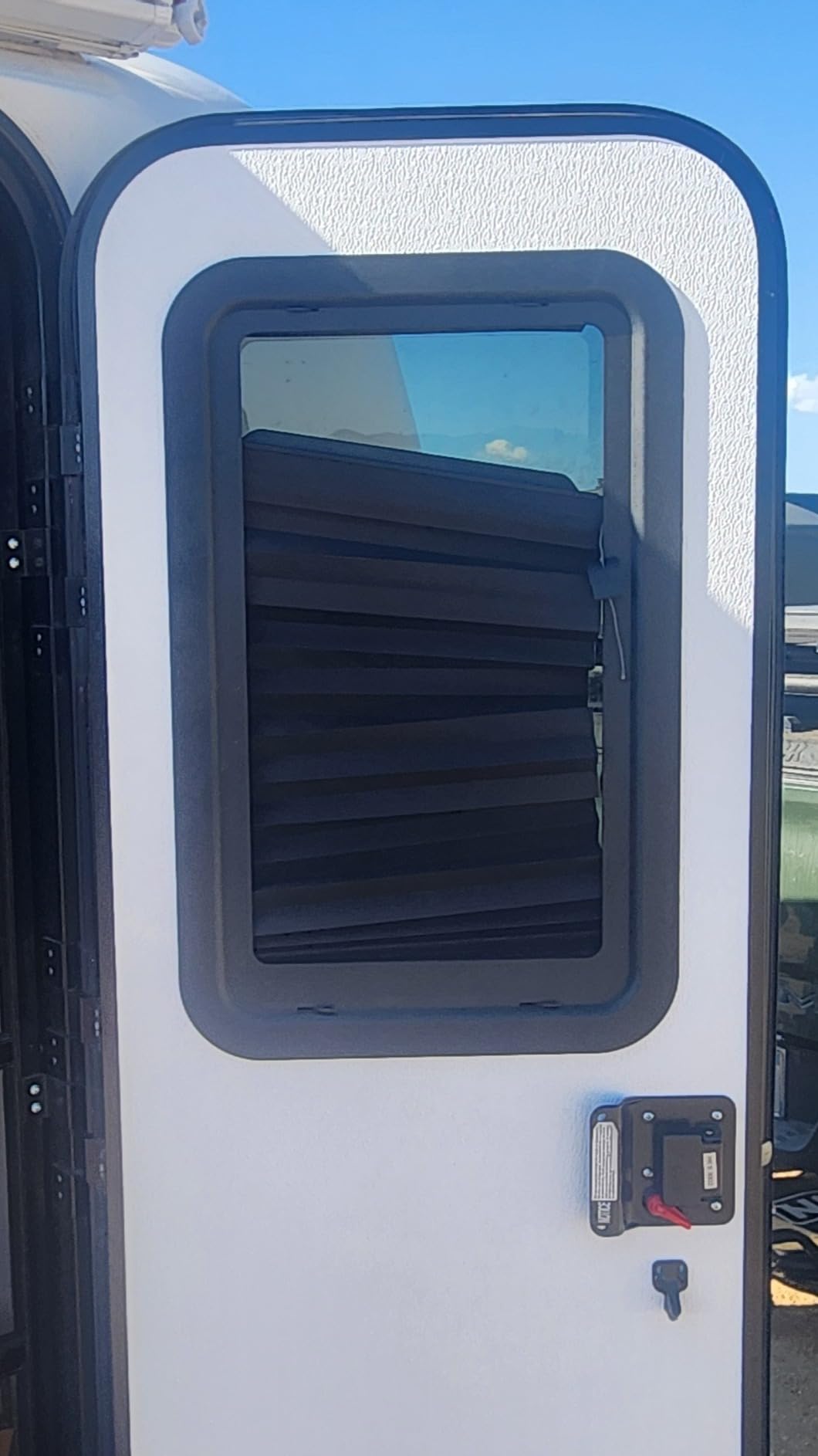 Lippert Components 806621 Thin Shade Complete Window Kit for RV Entry Doors, Black customer photo 1