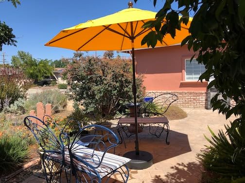 EliteShade USA 10-Year-Non-Fading 9Ft Market Patio Umbrella, UPF 50+ UV Protection Performance Sun Umbrella, Heavy Duty Commercial Grade Outdoor Table Umbrella with Crank & Tilt, Windproof Vented Top for Garden, Pool, Deck and Outdoor Playsets,Heather Beige customer photo 1