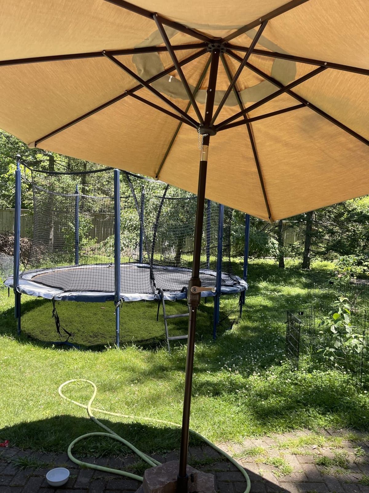 EliteShade USA 10-Year-Non-Fading 9Ft Market Patio Umbrella, UPF 50+ UV Protection Performance Sun Umbrella, Heavy Duty Commercial Grade Outdoor Table Umbrella with Crank & Tilt, Windproof Vented Top for Garden, Pool, Deck and Outdoor Playsets,Heather Beige customer photo 2