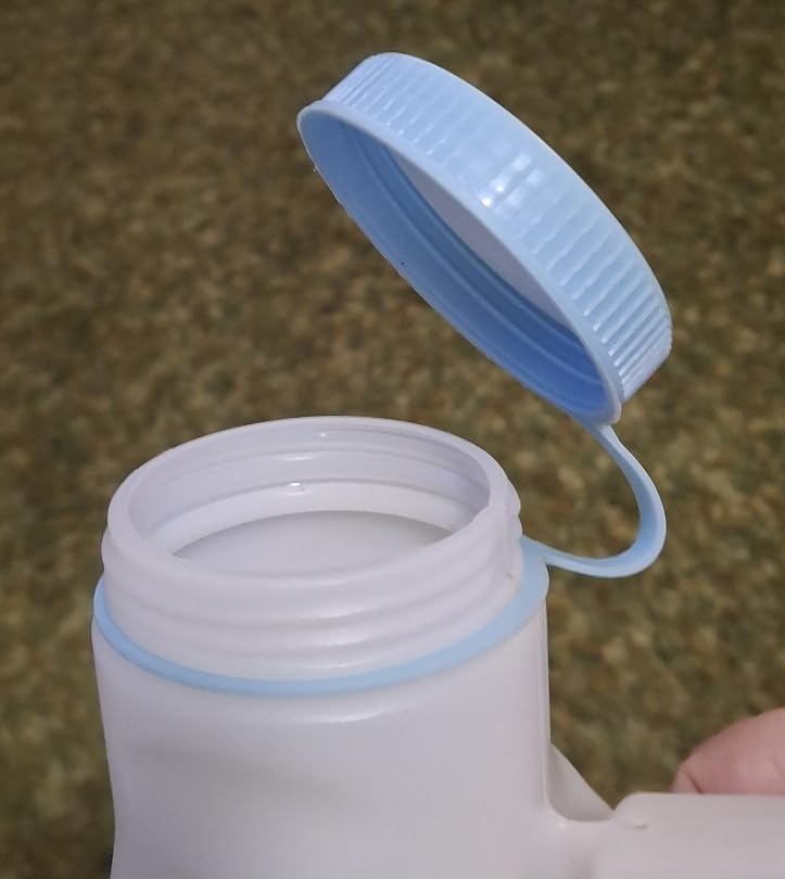 Urinals for Men Spill Proof by PerfectMed (2 Pack) - 32 oz/ 1000 ml | Portable Urine Bottle Bed Pan W/Glow in Dark Lid | Thick Plastic Pee Urinal Bottle customer photo 2