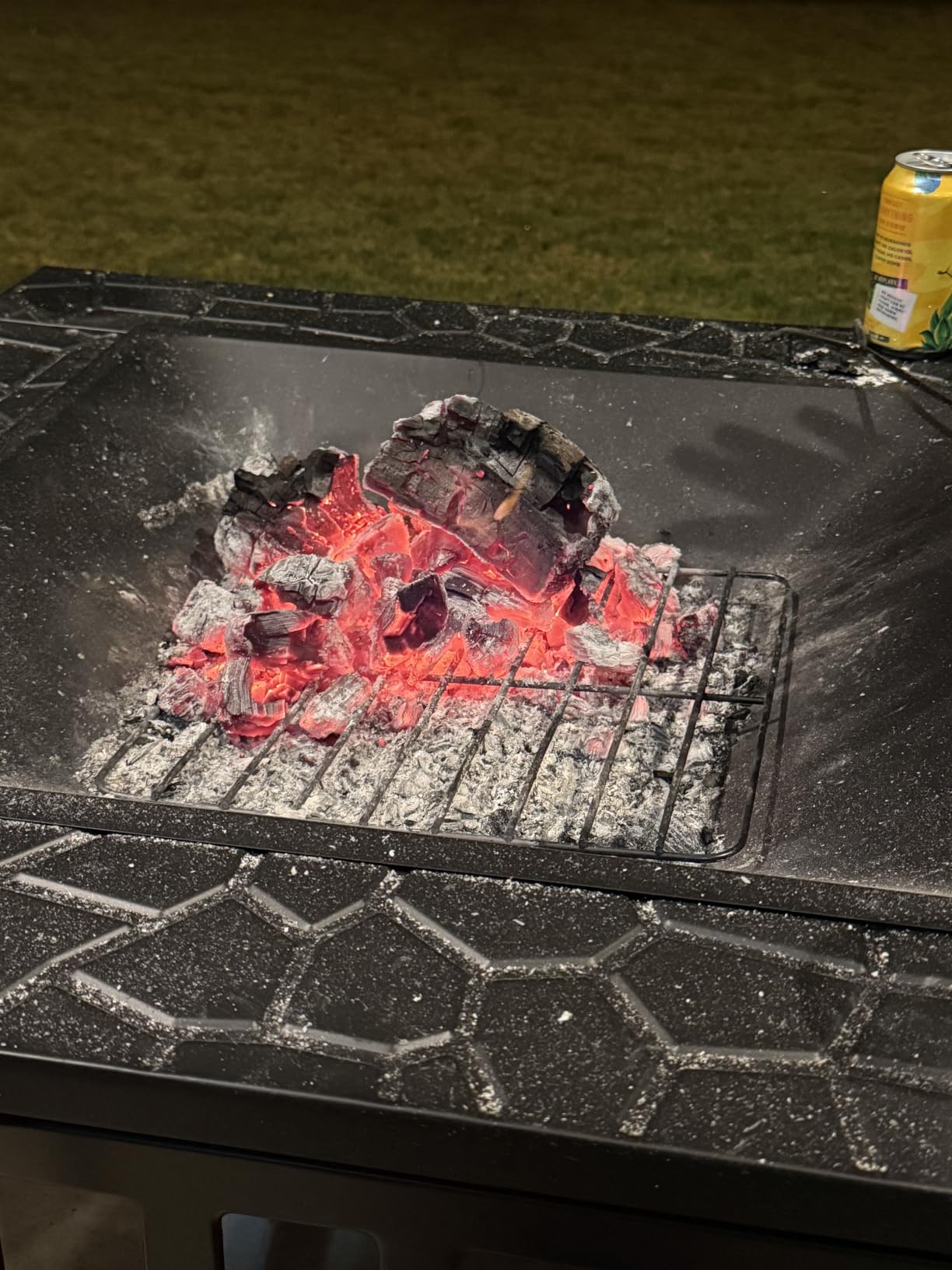 Yaheetech Multifunctional Fire Pit Table 32in Square Metal Firepit Stove customer photo 1