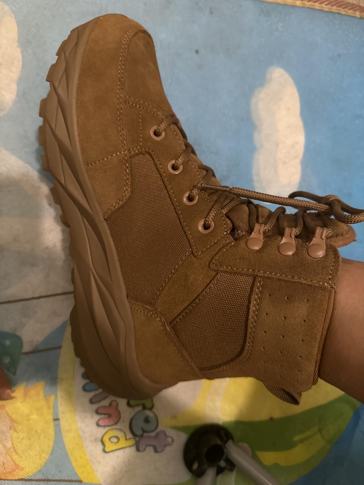 FREE SOLDIER Men's Durable Work Boots 6 Inches Lightweight Waterproof Hiking Boots Suede Leather Tactical Boots customer photo 1