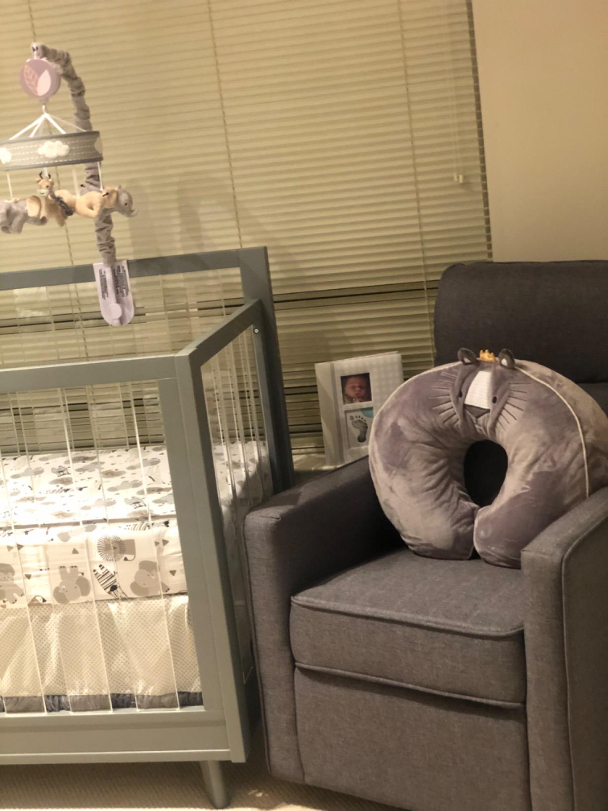 DaVinci Gabby Glider Recliner Nursery Chair w/ 360° Swivel - Misty Grey customer photo 2