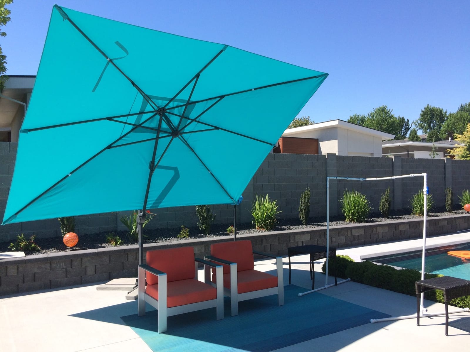 Sunnyglade 10x13Ft Cantilever Patio Umbrella Rectangular Deluxe Offset Tan customer photo 2