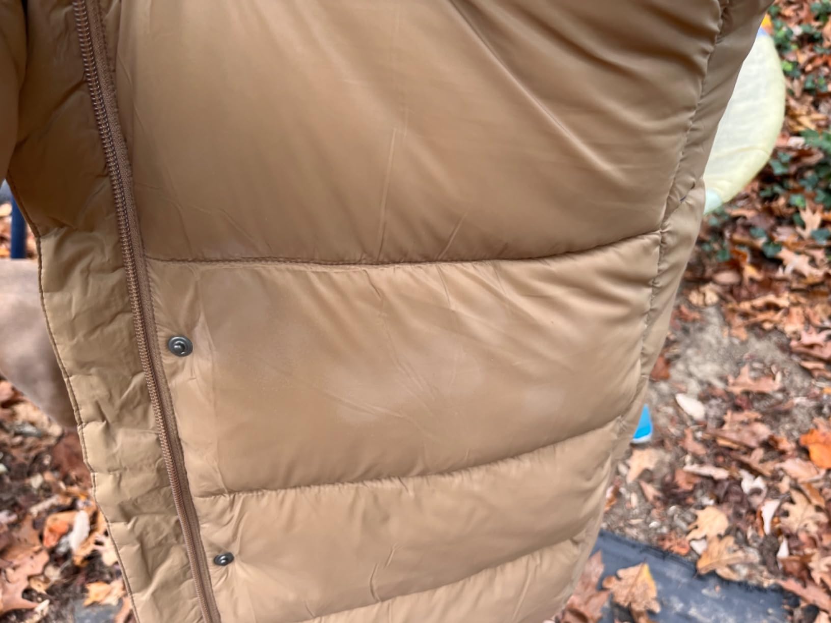 Amazon Essentials Women's Lightweight Full-Zip Water-Resistant Long Cocoon Puffer Winter Coat, Stand Collar, Insulated customer photo 2