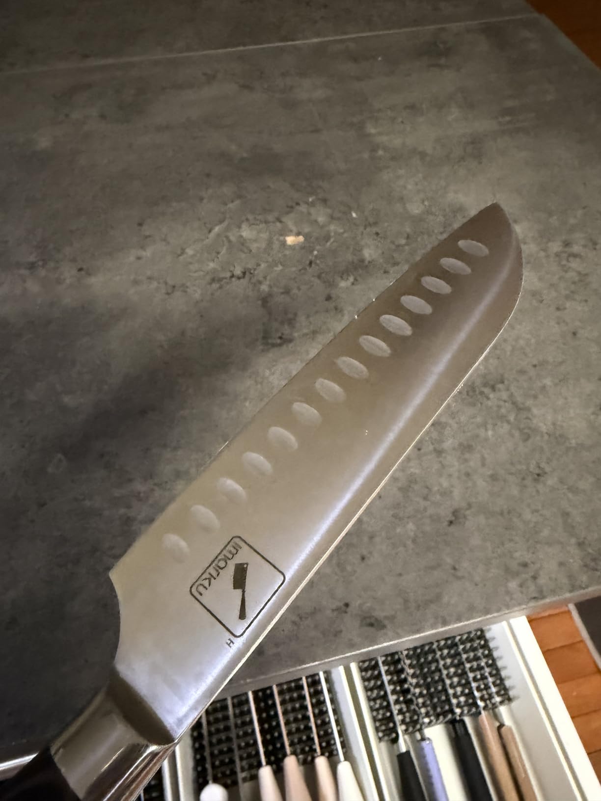 imarku Santoku Knife 7 Inch with Sharp Japanese High Carbon Stainless Steel customer photo 1