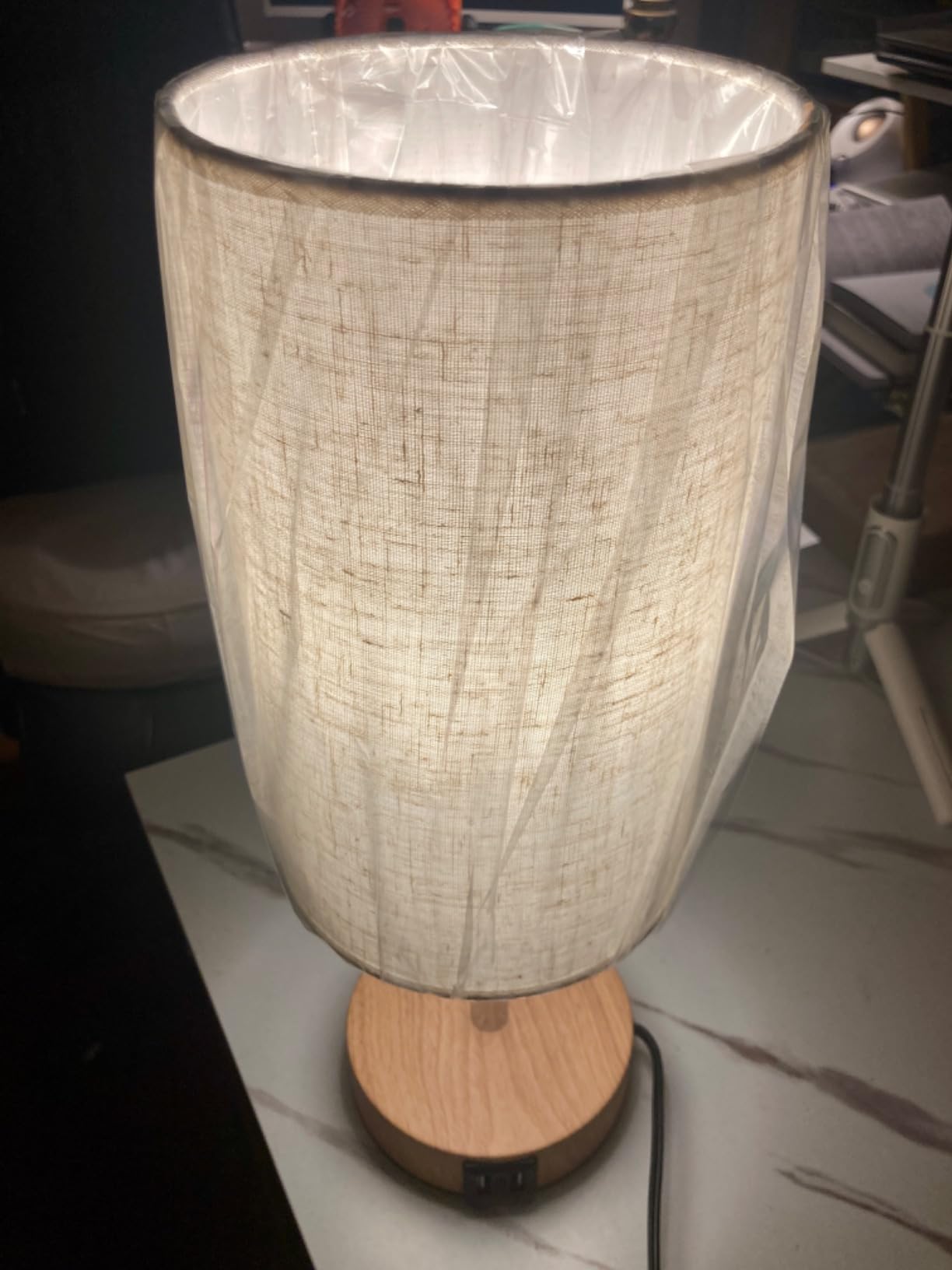 Yarra-Decor Bedside Table Lamp with USB Ports, Touch Dimmable Nightstand customer photo 2