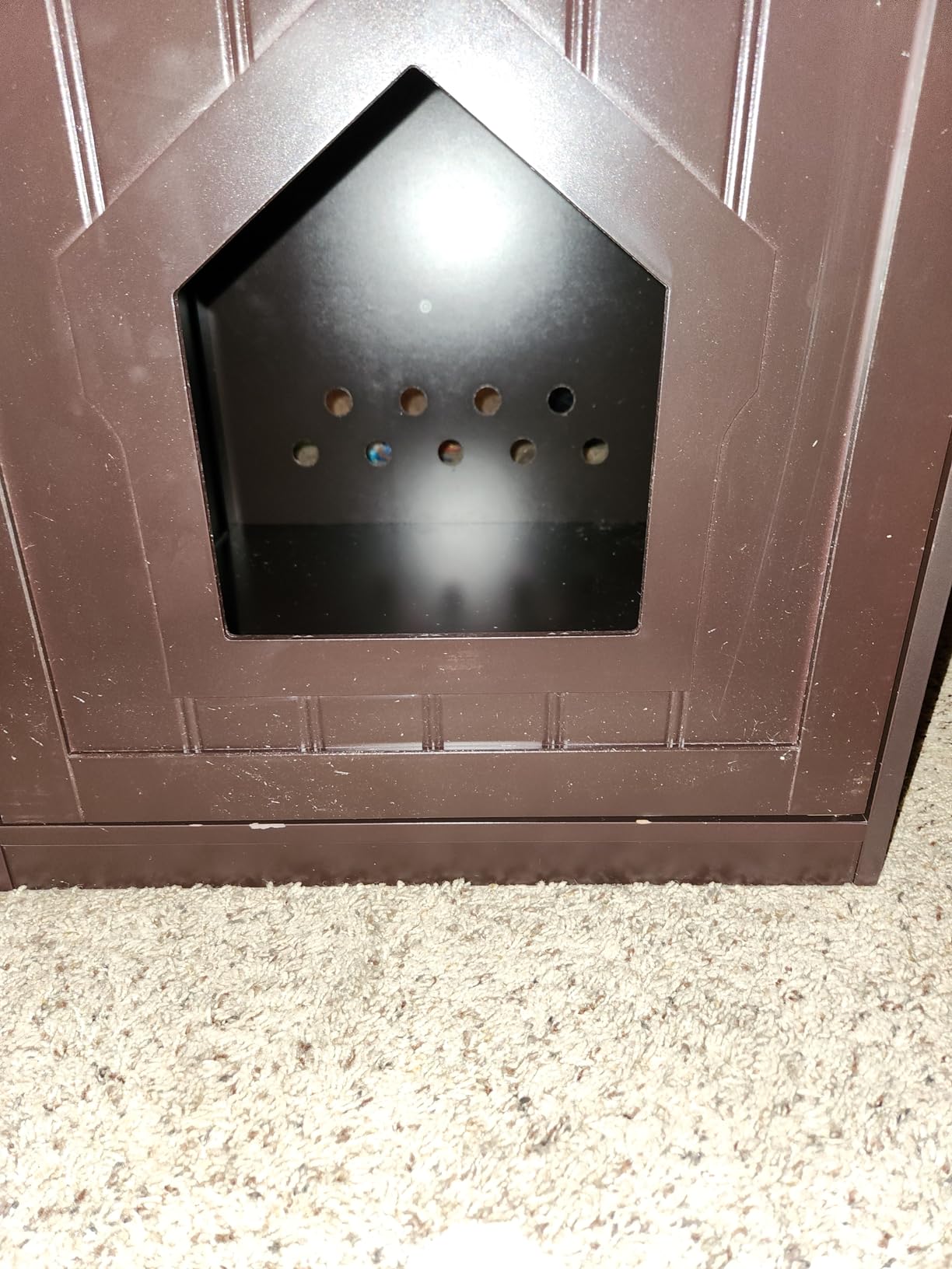 BIRDROCK HOME Cat Litter Box Furniture Enclosure - Hidden Kitty Litter Cat House with Hinged Door, Nightstand, Side Table & Pet Crate, Indoor & Outdoor Wood Cabinet for Small Cats and Dogs - Espresso customer photo 2