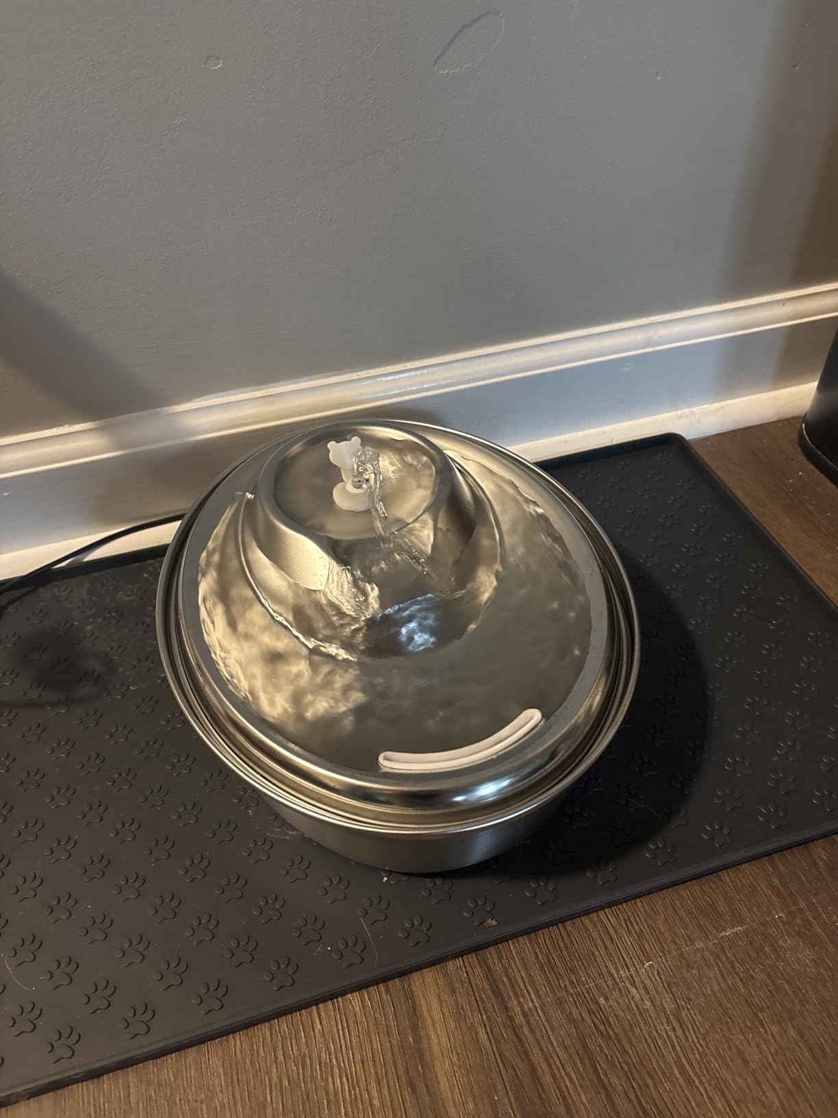 ORSDA Cat Water Fountain Stainless Steel, 2L Pet Fountain for Cats Inside, Dog Water Dispenser, Automatic Cat Drinking Fountains with 6 Replacement Filters for Cats, Small Dogs customer photo 2