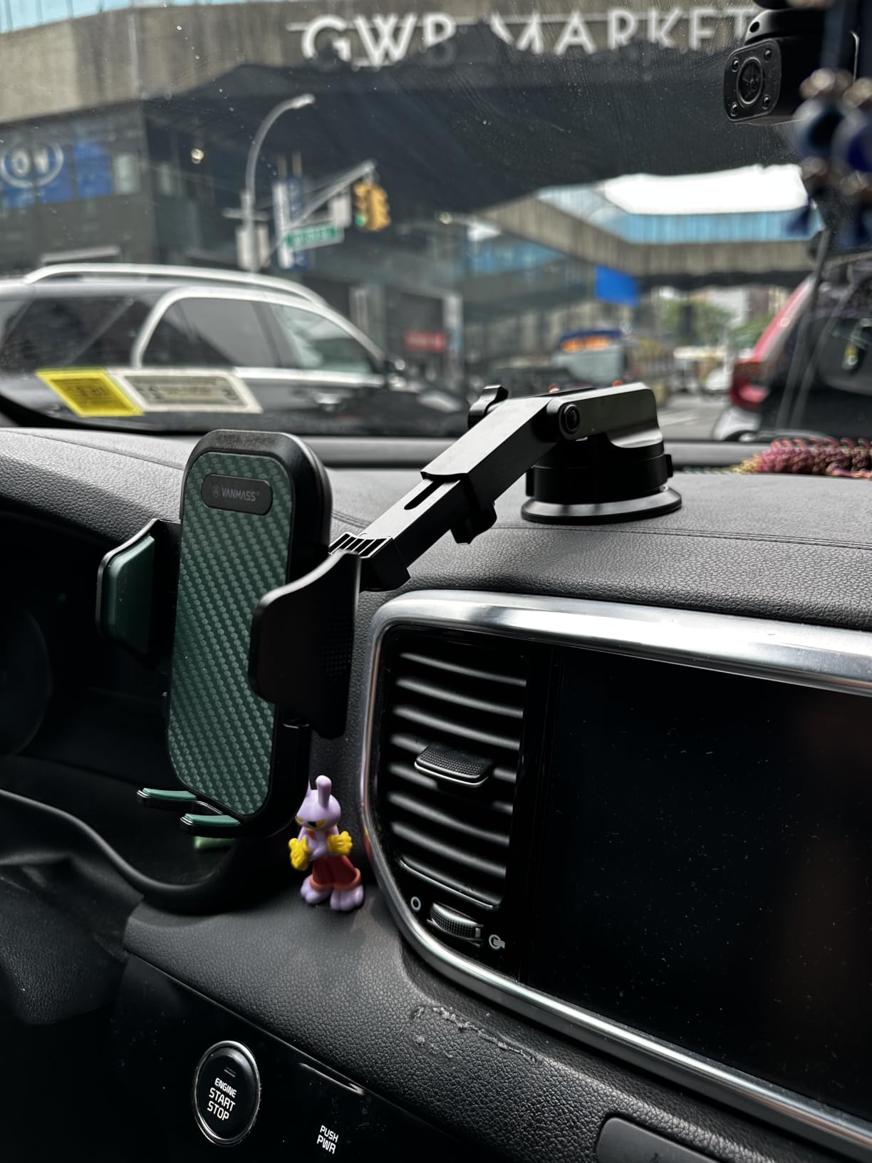 [True Military-Grade] Car Phone Holder VANMASS [Upgraded Strongest Suction&Clip] Cell Phone Mount for Dashboard Windshield Vent Kit, Truck Cradle Stand for iPhone 17 Pro Max 16 15 14 Android,Ink Black customer photo 1