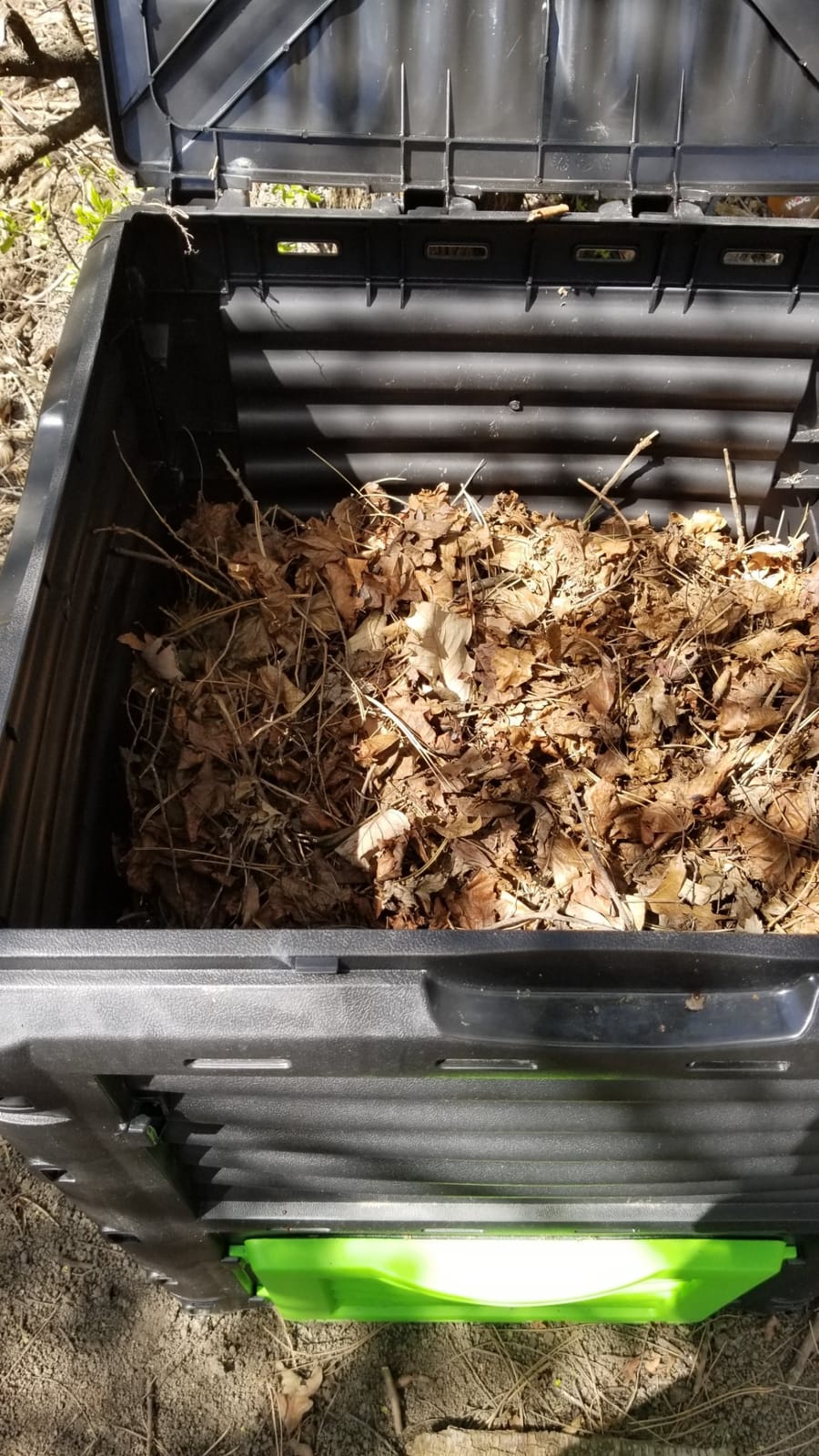 80 Gallon (300L) Large Capacity Static Compost Bin - Forest Green Outdoor Waste Composter with Easy-Access Hatch, Efficient Aeration System for Fast Organic Fertilizer, Sturdy Design customer photo 2