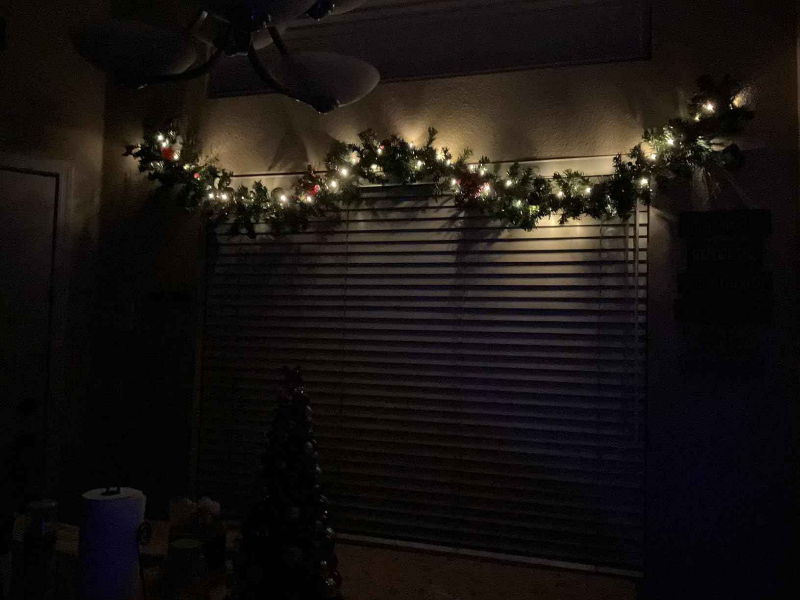 MorTime 9 FT LED Christmas Garland with Pinecones Red Berries Bows Christmas Balls Candies, Multi-Function Christmas Garland with 50 Warm White LED Lights, 180 Branch Tips customer photo 2