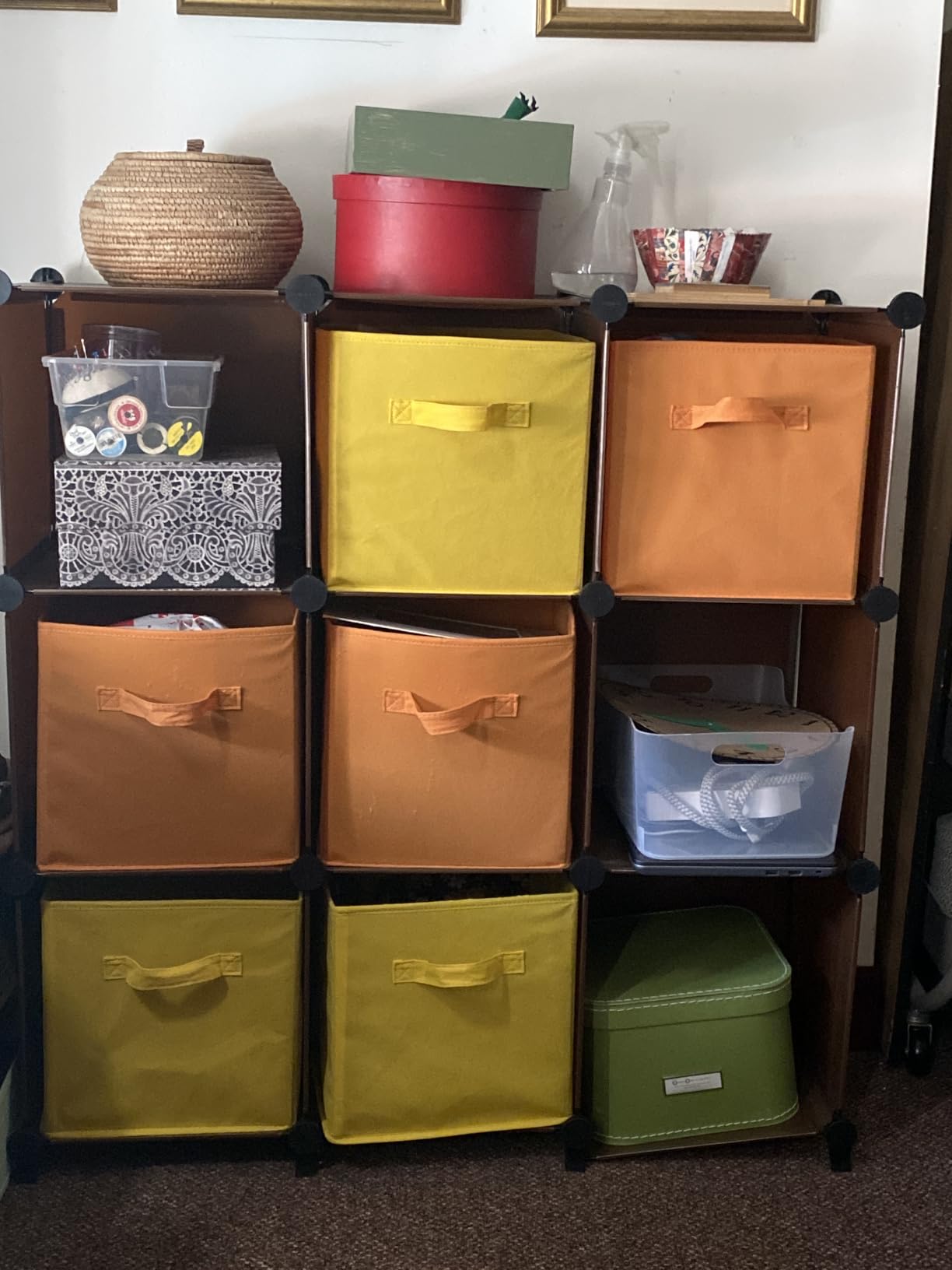 HOMIDEC Closet Organizers and Storage, 9 Cube Storage Organizer, Black customer photo 2