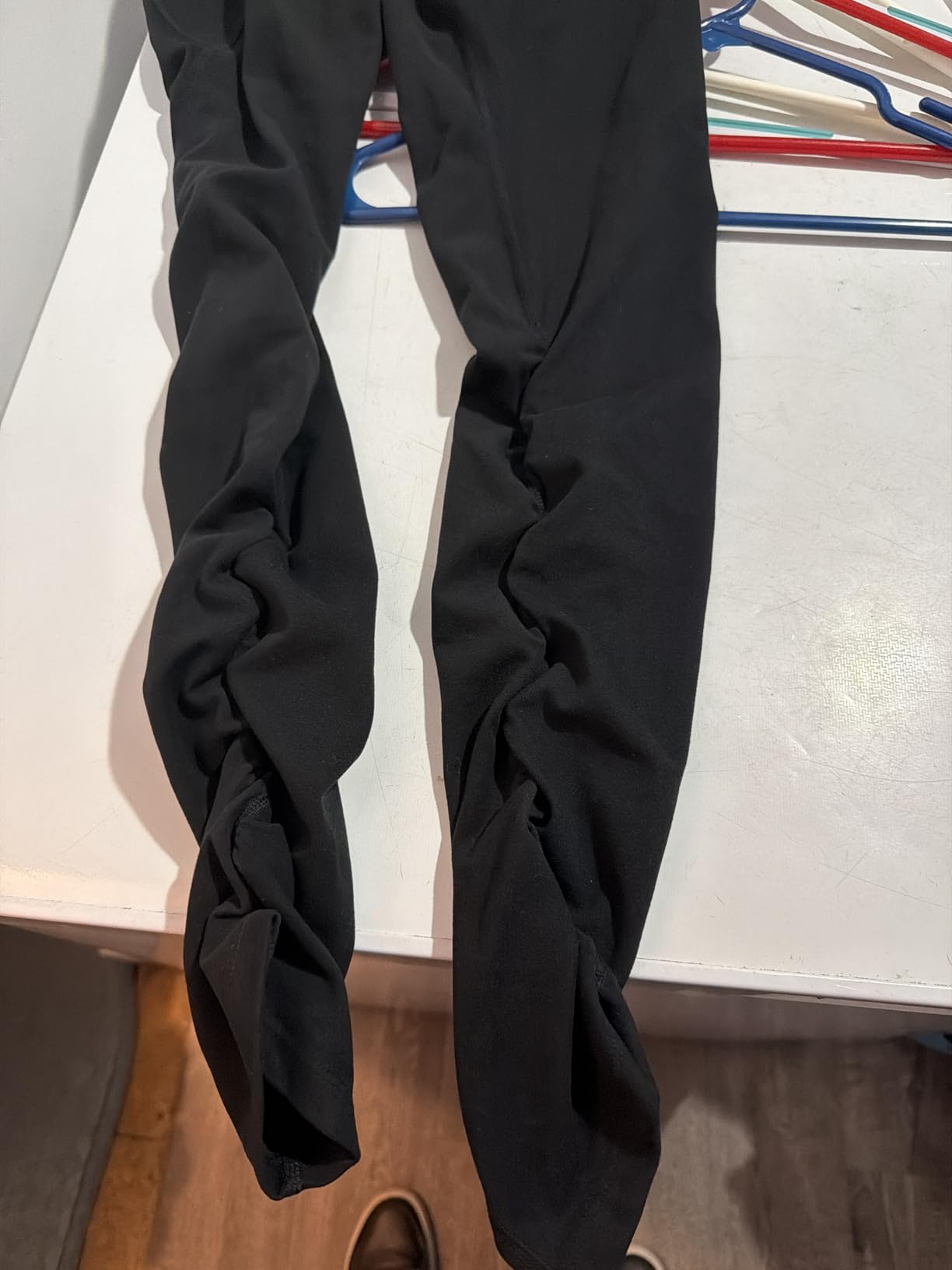 SEVEGO Women's Extra Long Yoga Leggings with Pockets Over The Heel Stacked Legging Barre Dance Athletic Pants customer photo 2