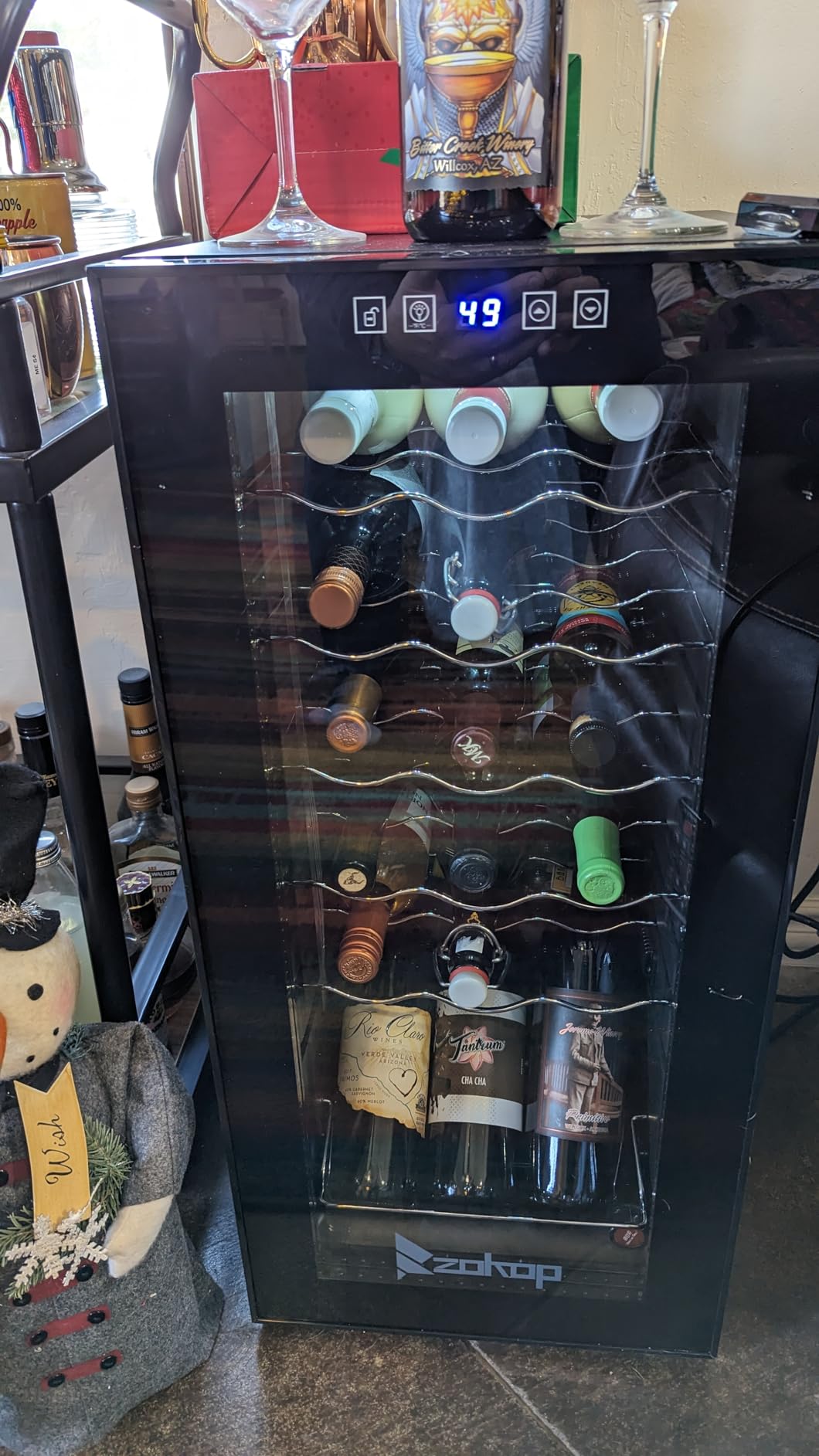 ROVSUN 28 Bottle Wine Fridge, Freestanding Compressor Wine Cooler Refrigerator, Beverage Wine Chiller with Digital Temperature Control & Double-layer Glass Door for Red White Wine, Champagne, Beer customer photo 1