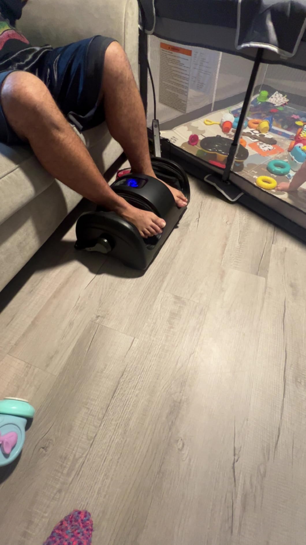 Best Choice Products Shiatsu Foot Massager with Heat for Plantar Fasciitis & Neuropathy, Kneading Foot & Calf Massager with Remote, 360° Adjustable Handle, Rolling & Compression Massage - Black customer photo 2