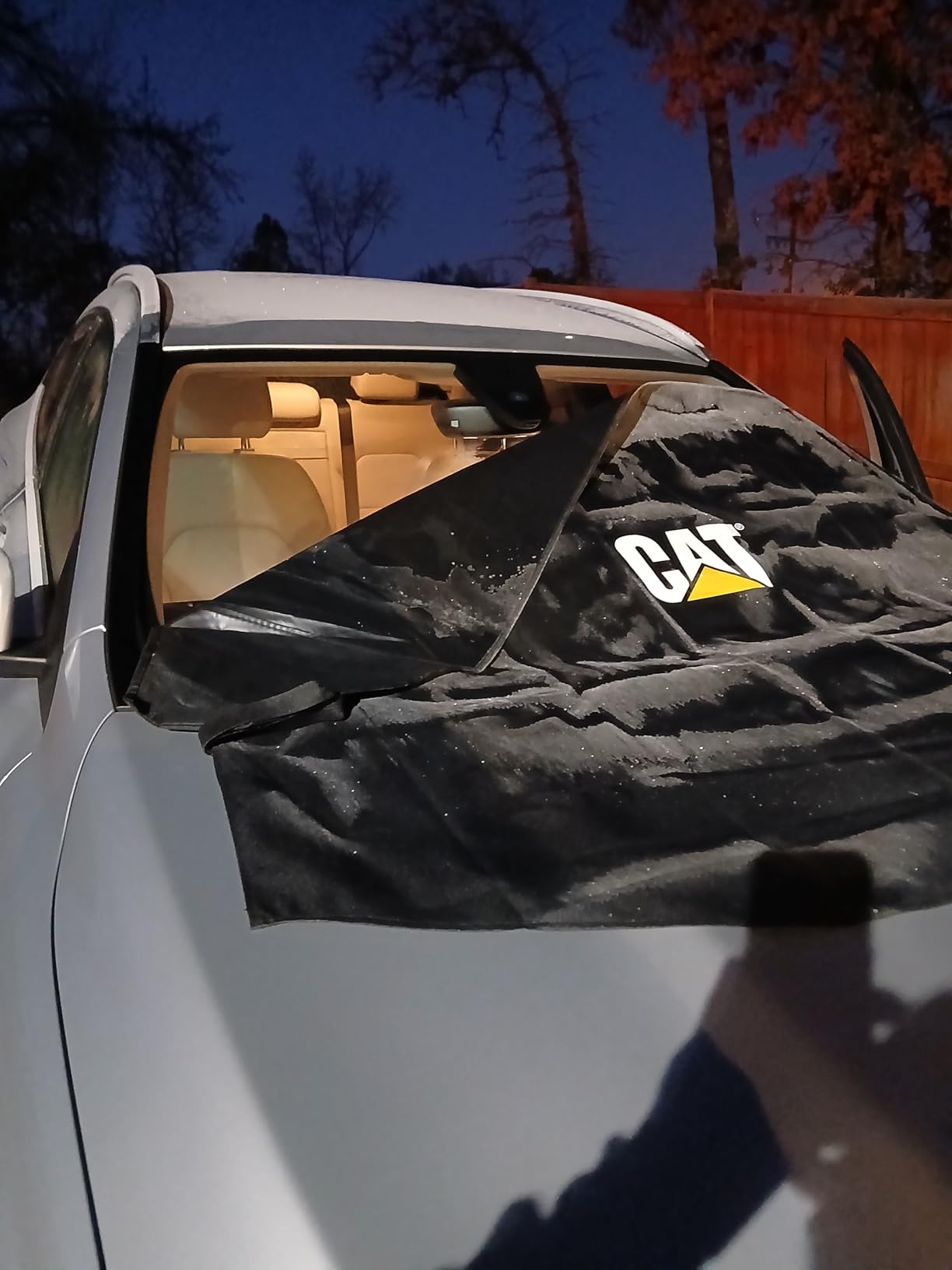 Cat® Windshield Snow Cover, Toughest Car Frost Protector for Ice & Sleet, Weatherproof for Winter, Includes Anti-Theft Straps, Freeze Protector for Auto Car Truck Van SUV, Wide Size 78
