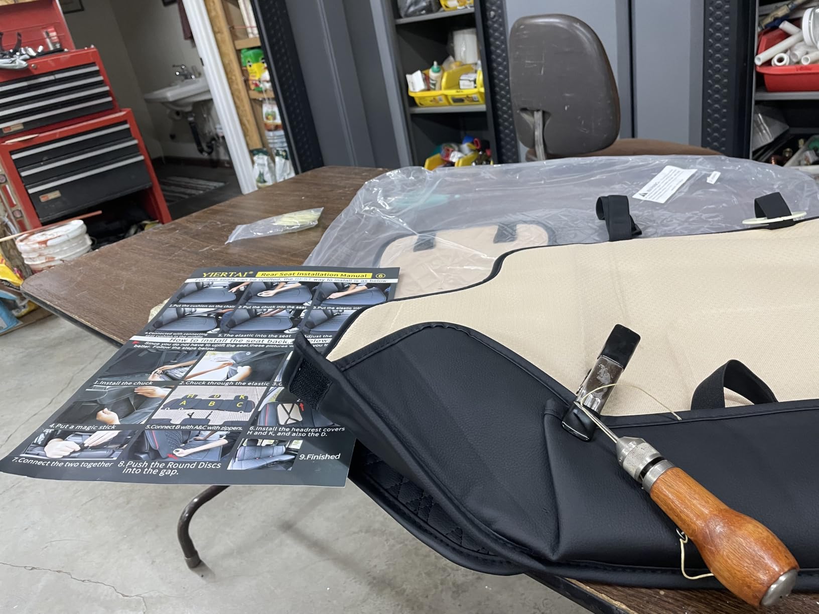 YIERTAI Car Seat Covers for Dodge Ram Fit 2009-2026 1500 2010-2026 2500 3500 Classic Bighorn Longhorn Laramie Tradesman Truck Brown Full Set customer photo 2